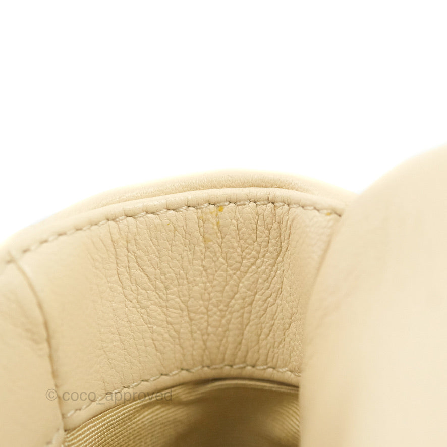 Chanel 19 Small Beige Goatskin Mixed Hardware