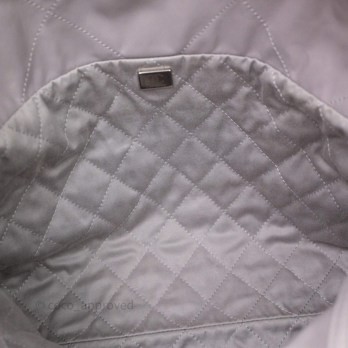 Chanel 22 Small Grey Aged Calfskin Matte Silver Hardware