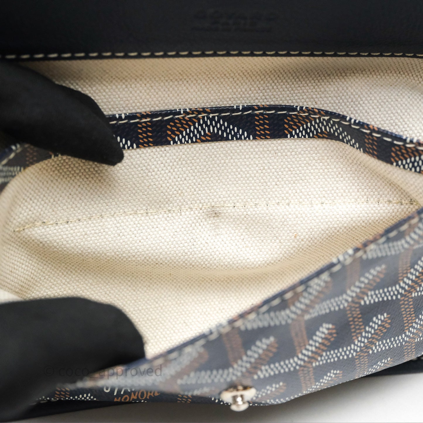 Goyard St. Louis Tote PM Navy/Tan