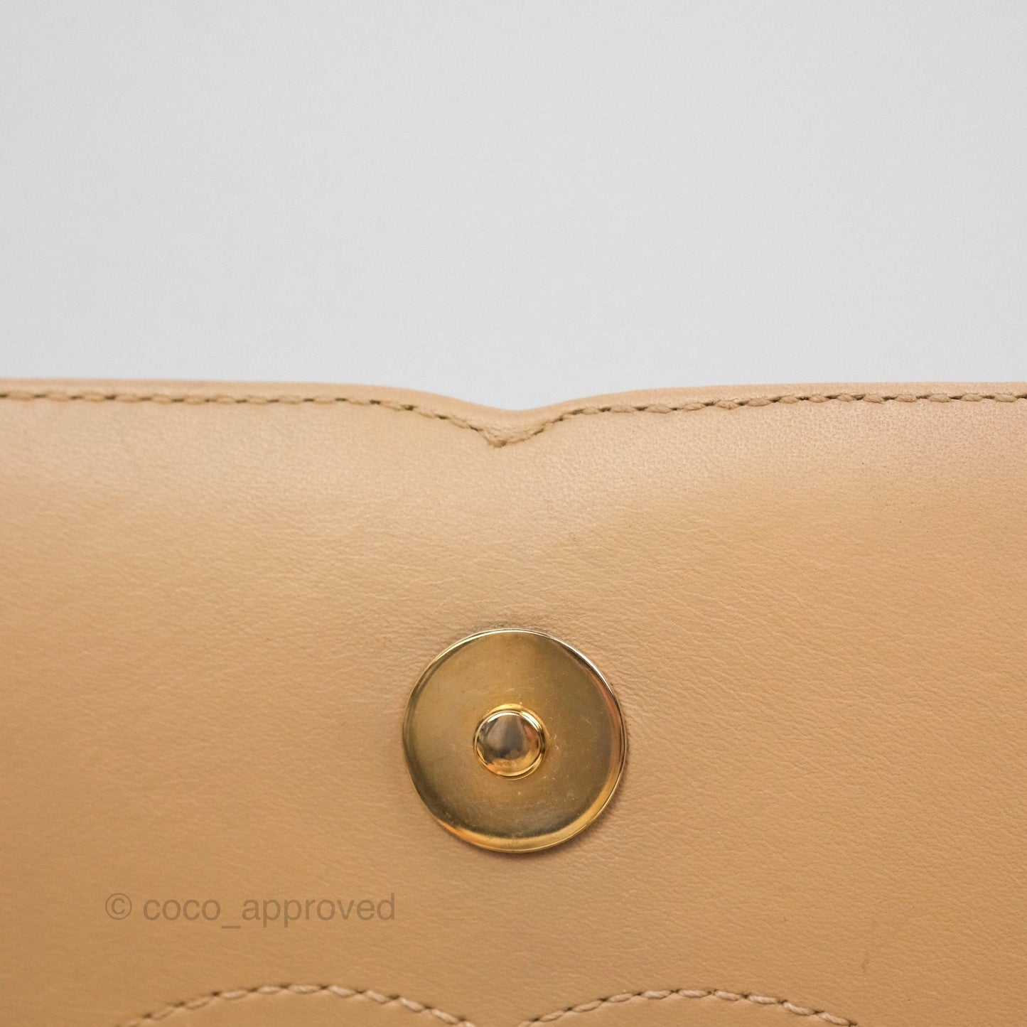 Chanel Small CC Filigree Flap Quilted Beige Black Caviar