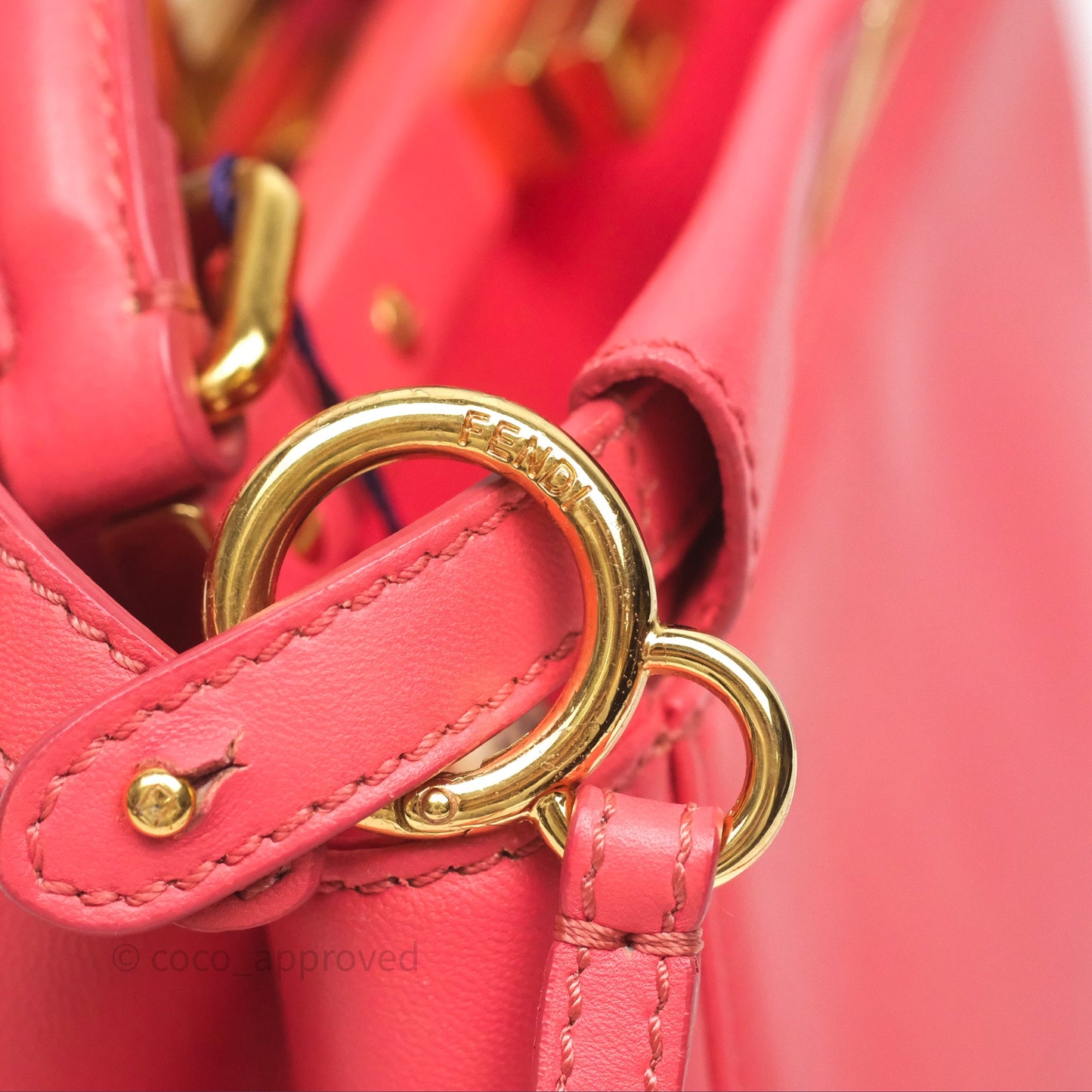 Fendi Nappa Mini Peekaboo Bag Hot Pink