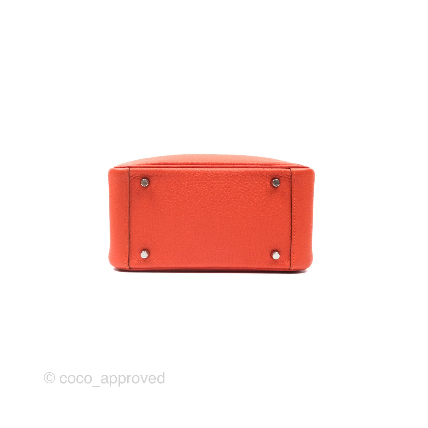 Hermès Mini Lindy 20 Orange Poppy 8V Clemence Palladium Hardware