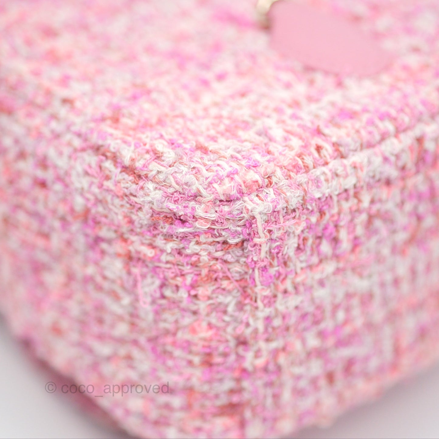 Chanel Classic Mini Backpack Pink Tweed Gold Hardware