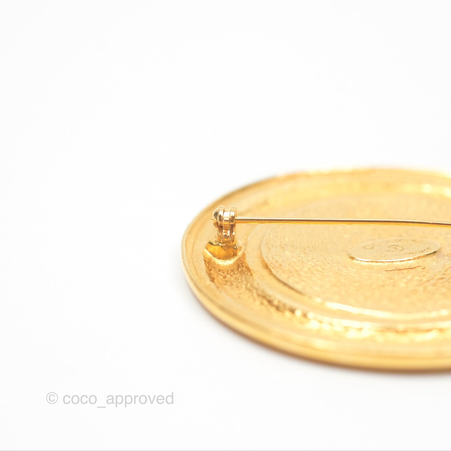 Chanel Vintage Rue Cambon Medallion Brooch