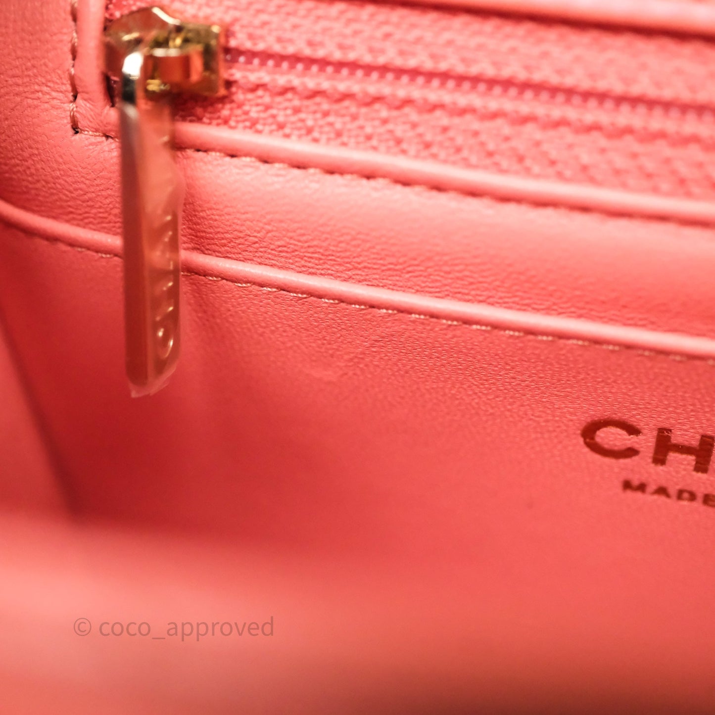 Chanel Mini Square Flap Quilted Pink Lambskin Gold Hardware