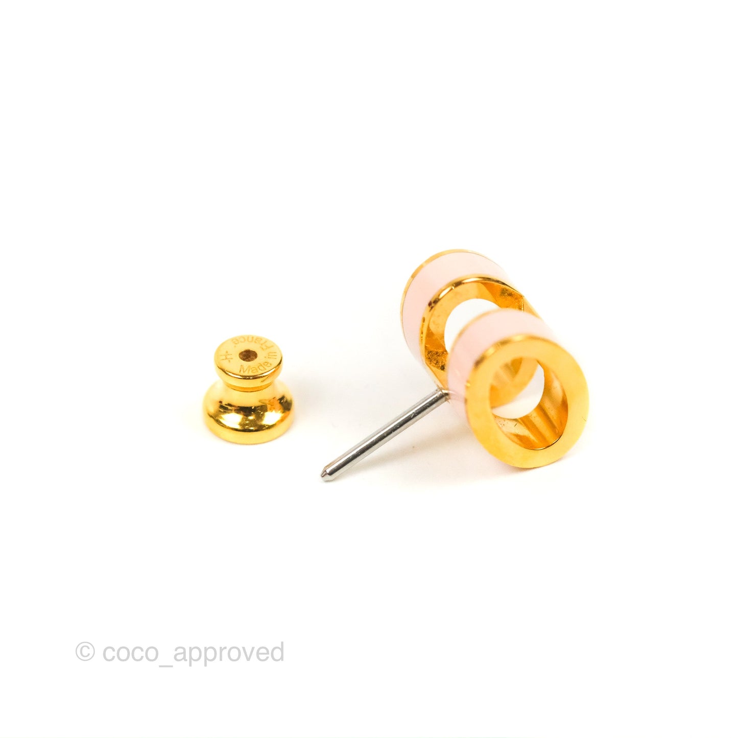 Hermès Pop H Earrings Rose Dragee Gold Hardware