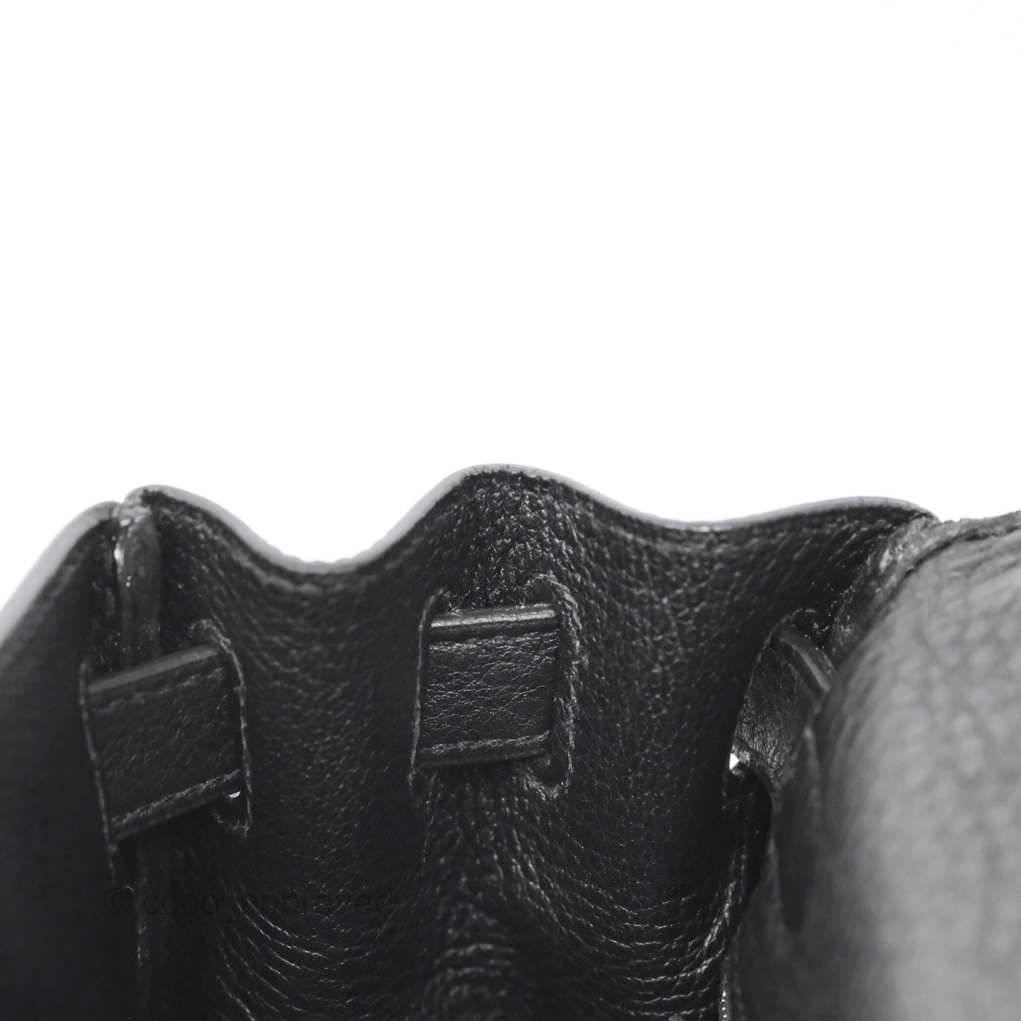 Hermès Kelly 28 Retourne Noir Black 89 Clemence Palladium Hardware