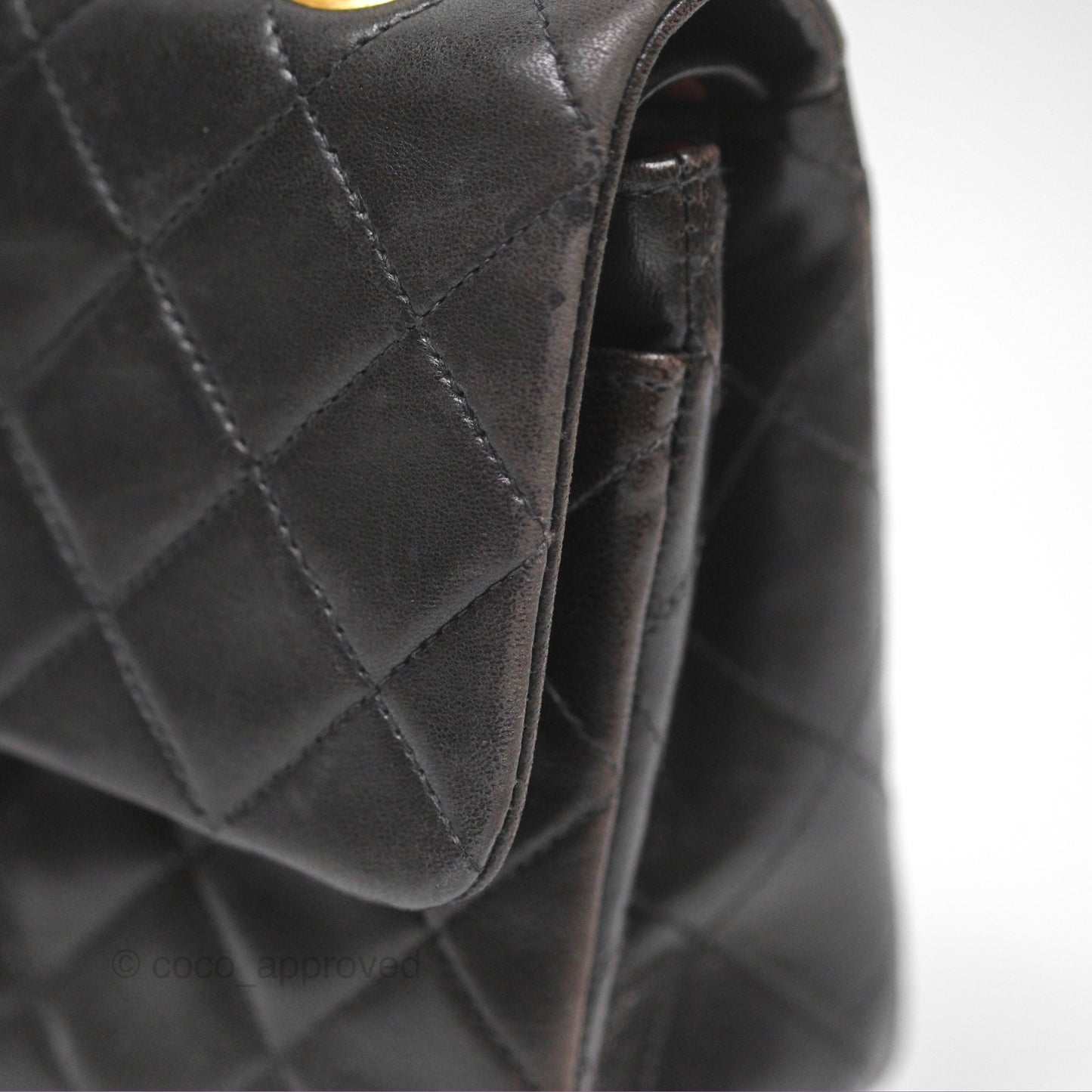 Chanel Classic Vintage Small Flap Black Lambskin 24K Gold Hardware