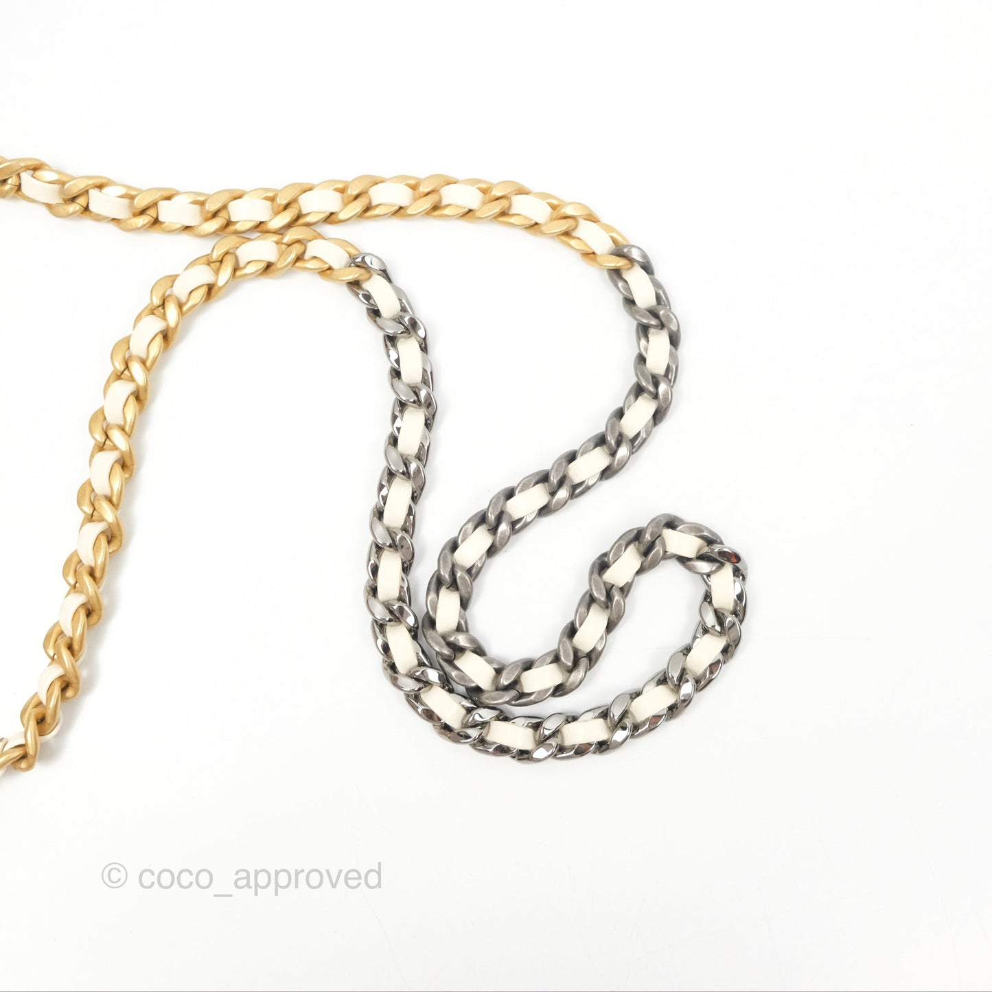 Chanel 19 Clutch With Chain Ivory White Lambskin Mixed Hardware