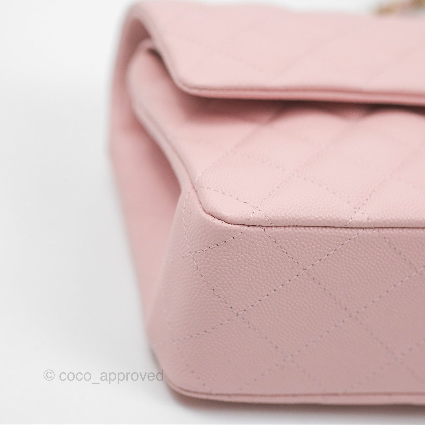 Chanel Medium Classic Flap Quilted Pink Caviar Gold Hardware