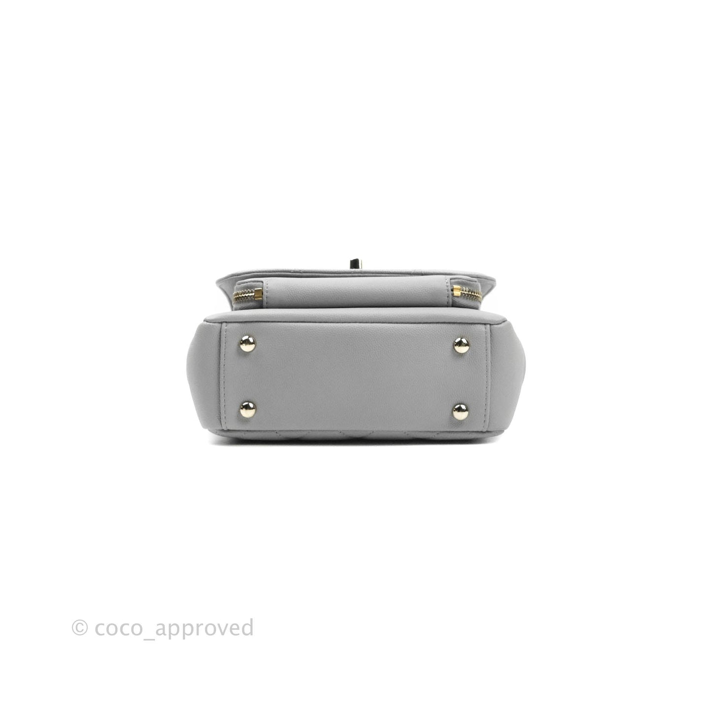 Chanel Quilted Small Business Affinity Flap Grey Caviar Gold Hardware