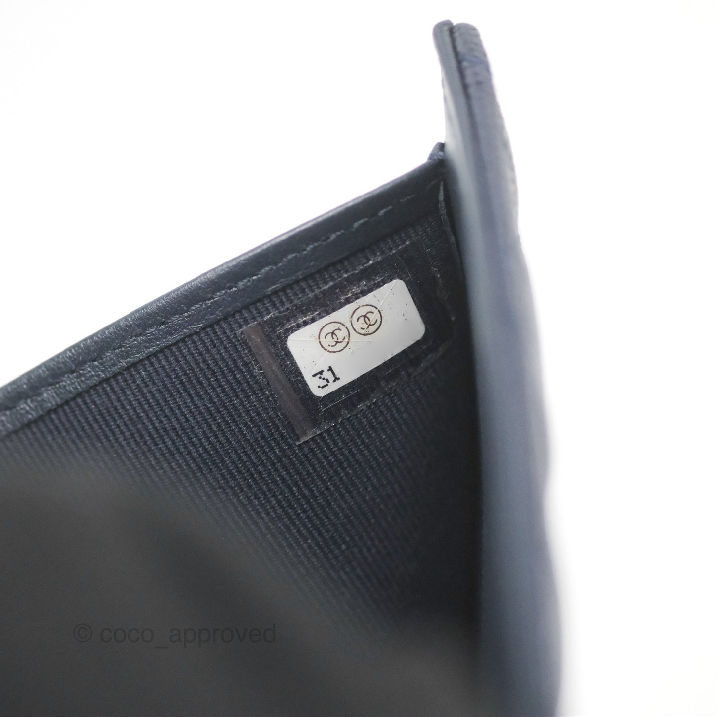 Chanel Classic Short Flap Wallet Navy Caviar Gold Hardware