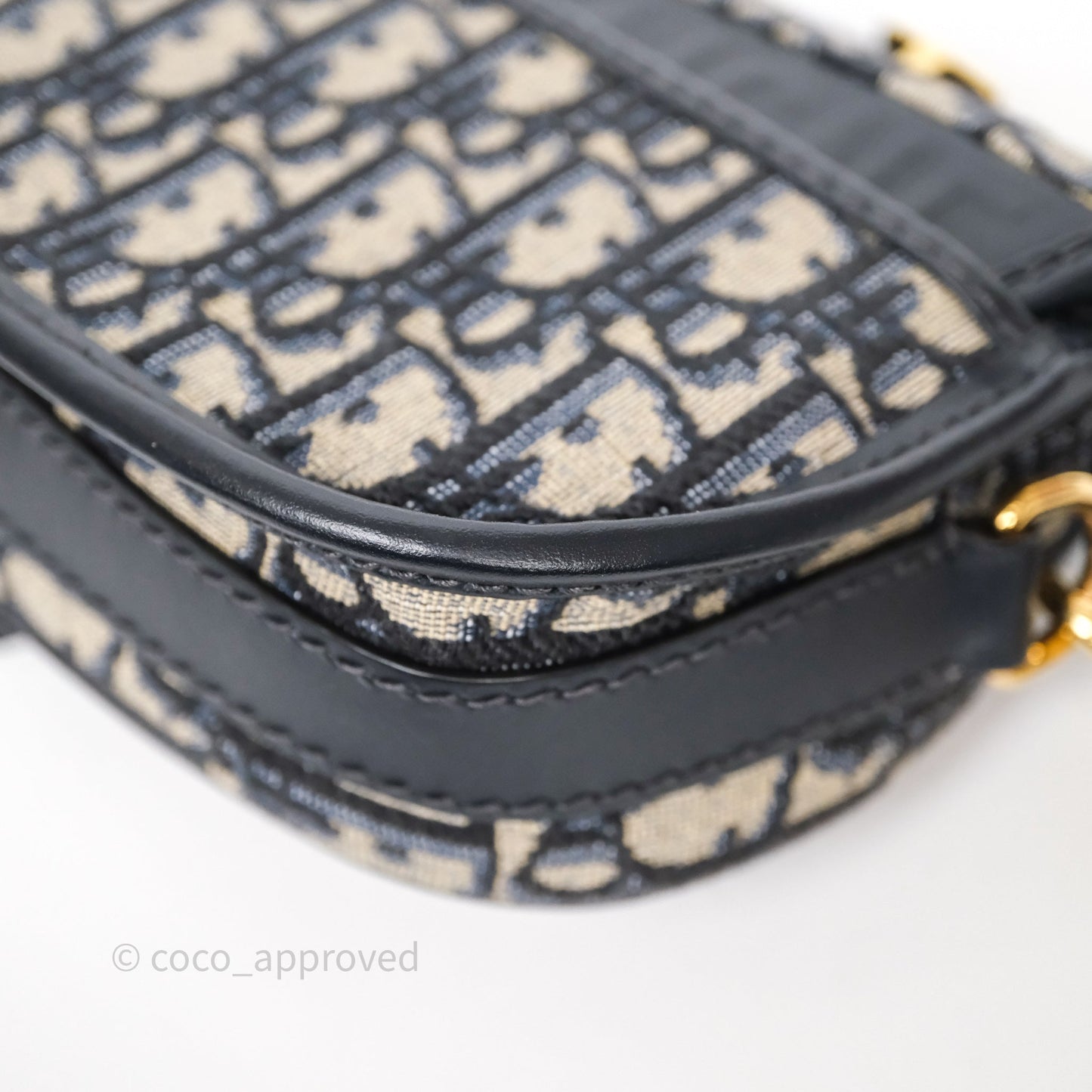 Christian Dior Bobby East-West Bag Blue Oblique Jacquard Canvas