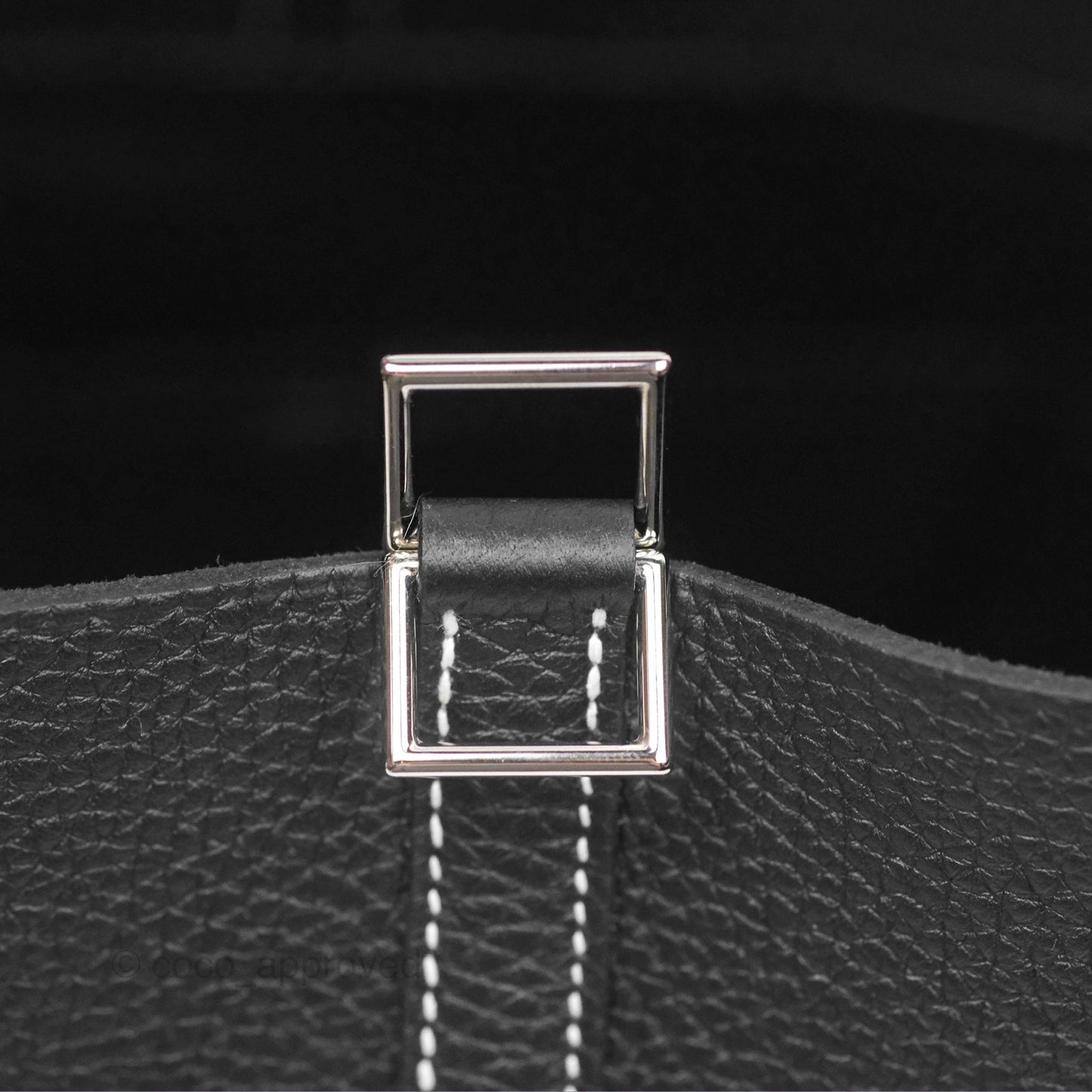 Hermès Picotin 22 Stitch Black Clemence Palladium Hardware