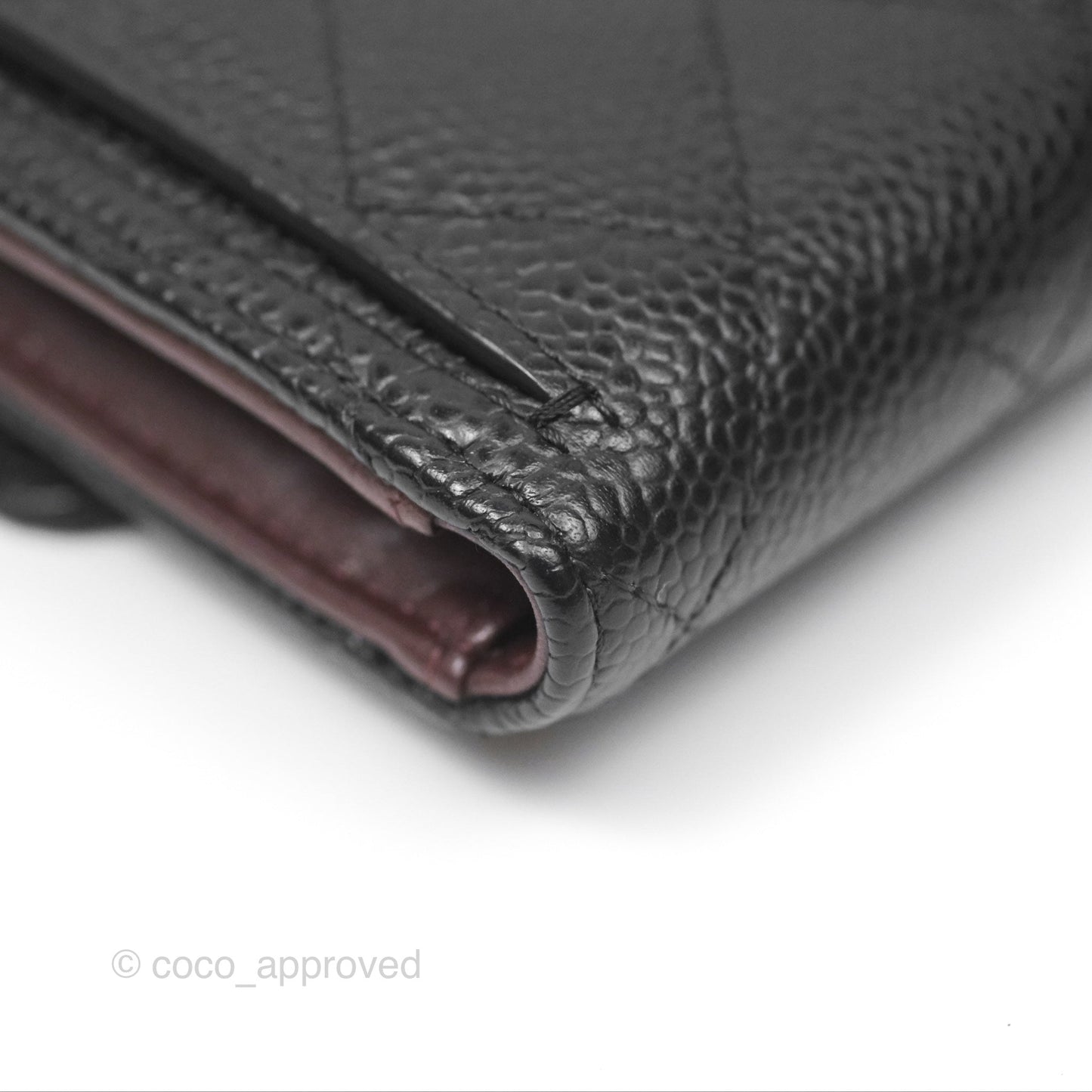 Chanel Classic Short Flap Wallet Black Caviar Silver Hardware