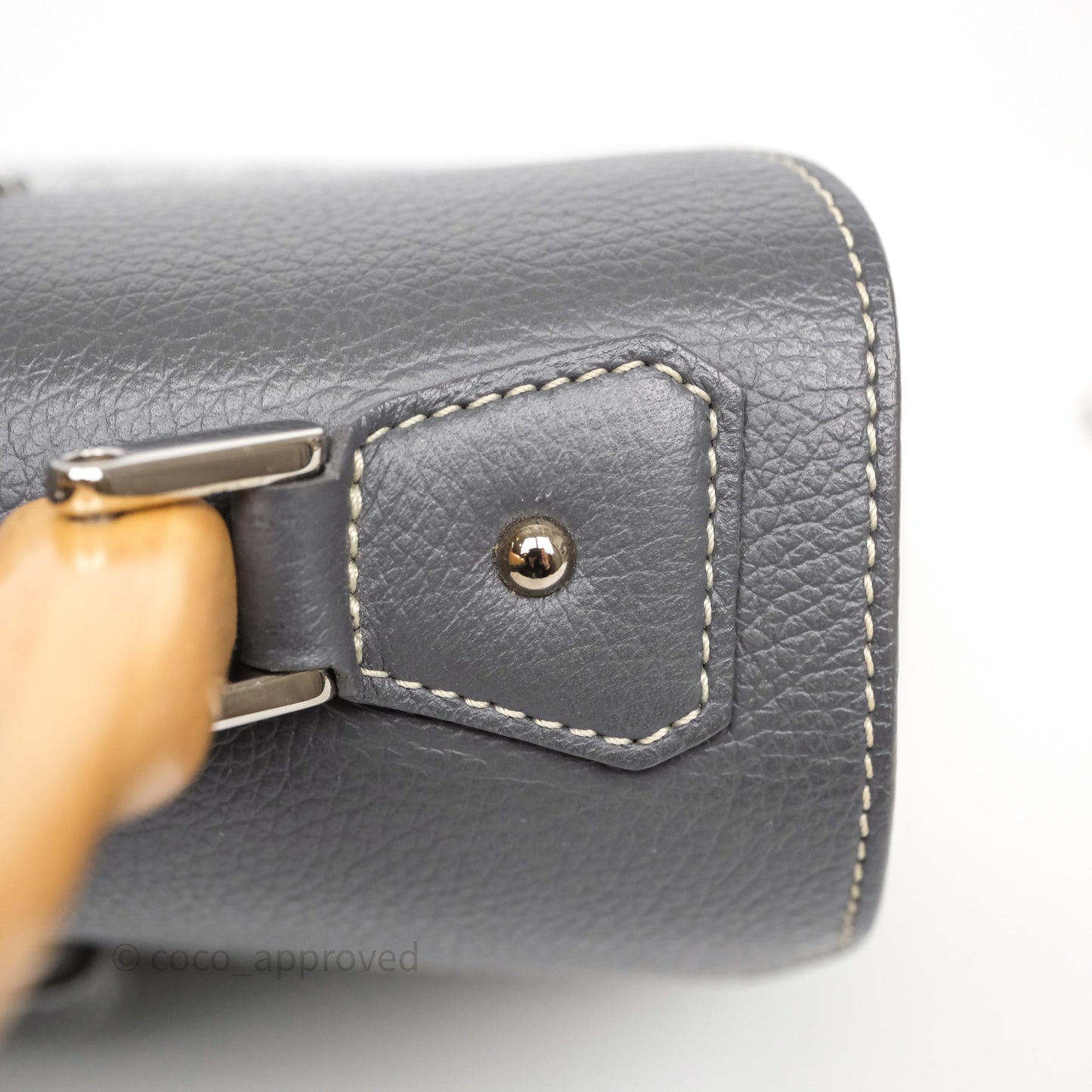 Goyard Saïgon Mini Bag Chevroches Calfskin Grey Silver Hardware