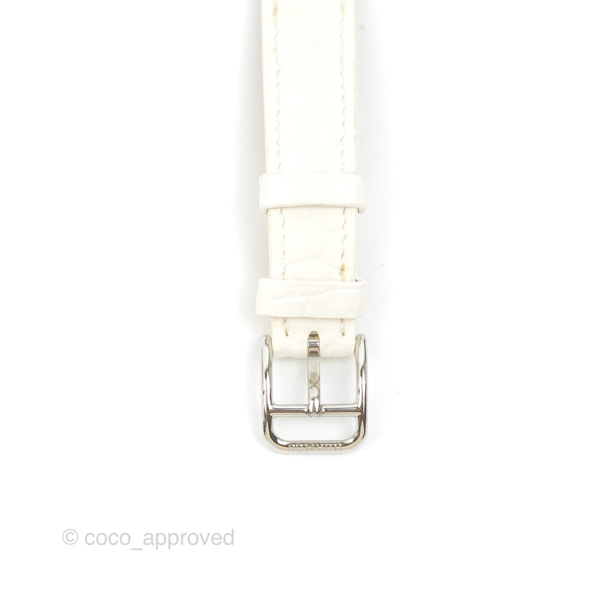 Hermès Cape Cod Watch Blanc Chantilly PM Palladium Hardware