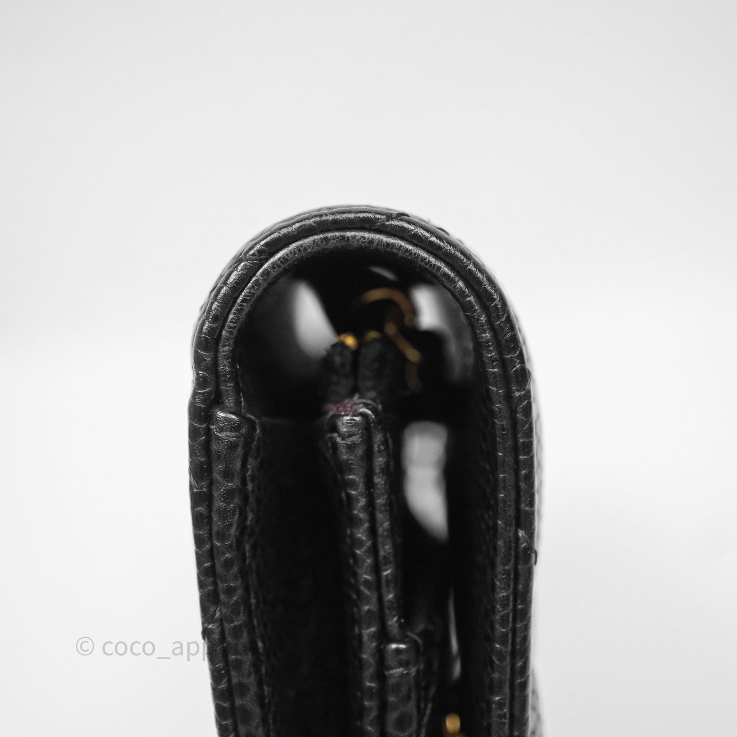 Chanel Quilted WOC Black Caviar Gold Hardware