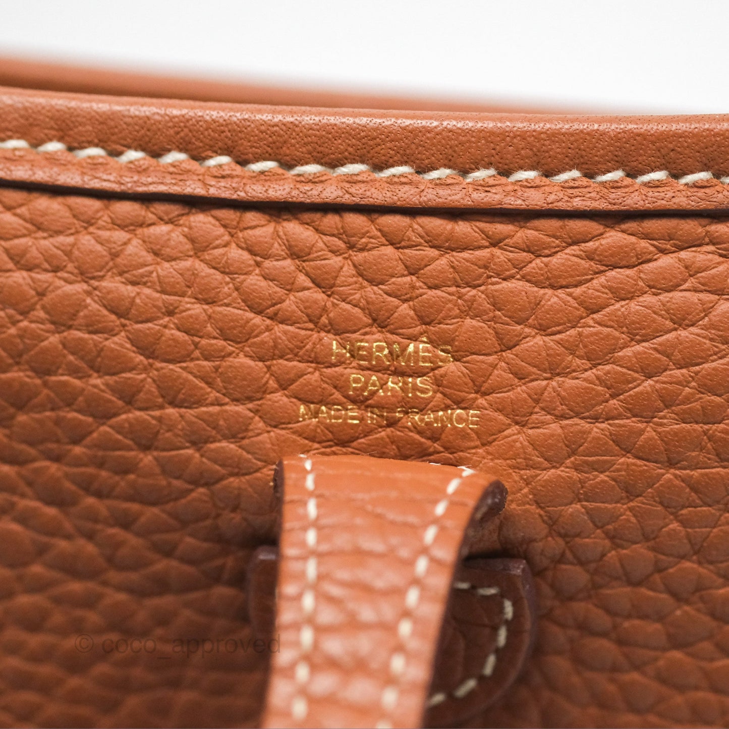 Hermès Mini Evelyne 16 Gold Clemence Gold Hardware