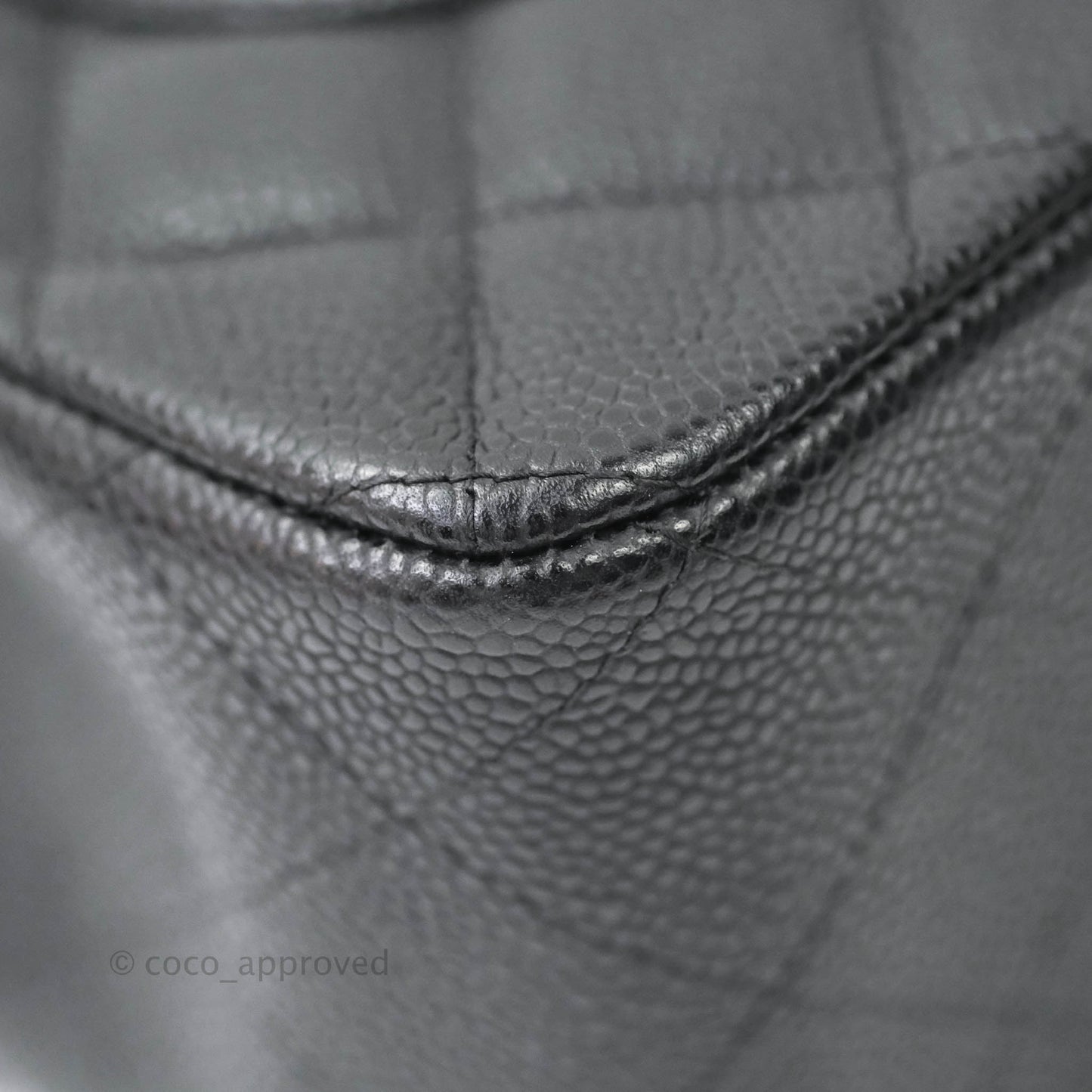 Chanel Jumbo Double Flap Black Caviar Silver Hardware⁣⁣