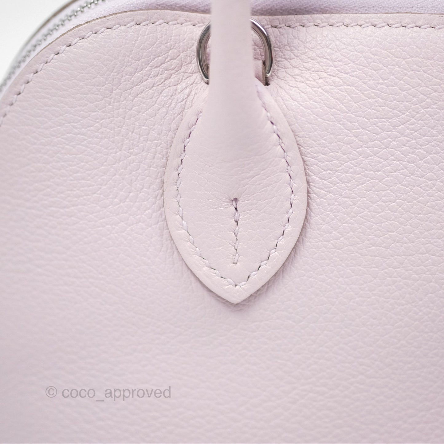 Hermès Bolide Mini 1923 Evercolor Mauve Pale 09/ Caramel 28 Palladium Hardware