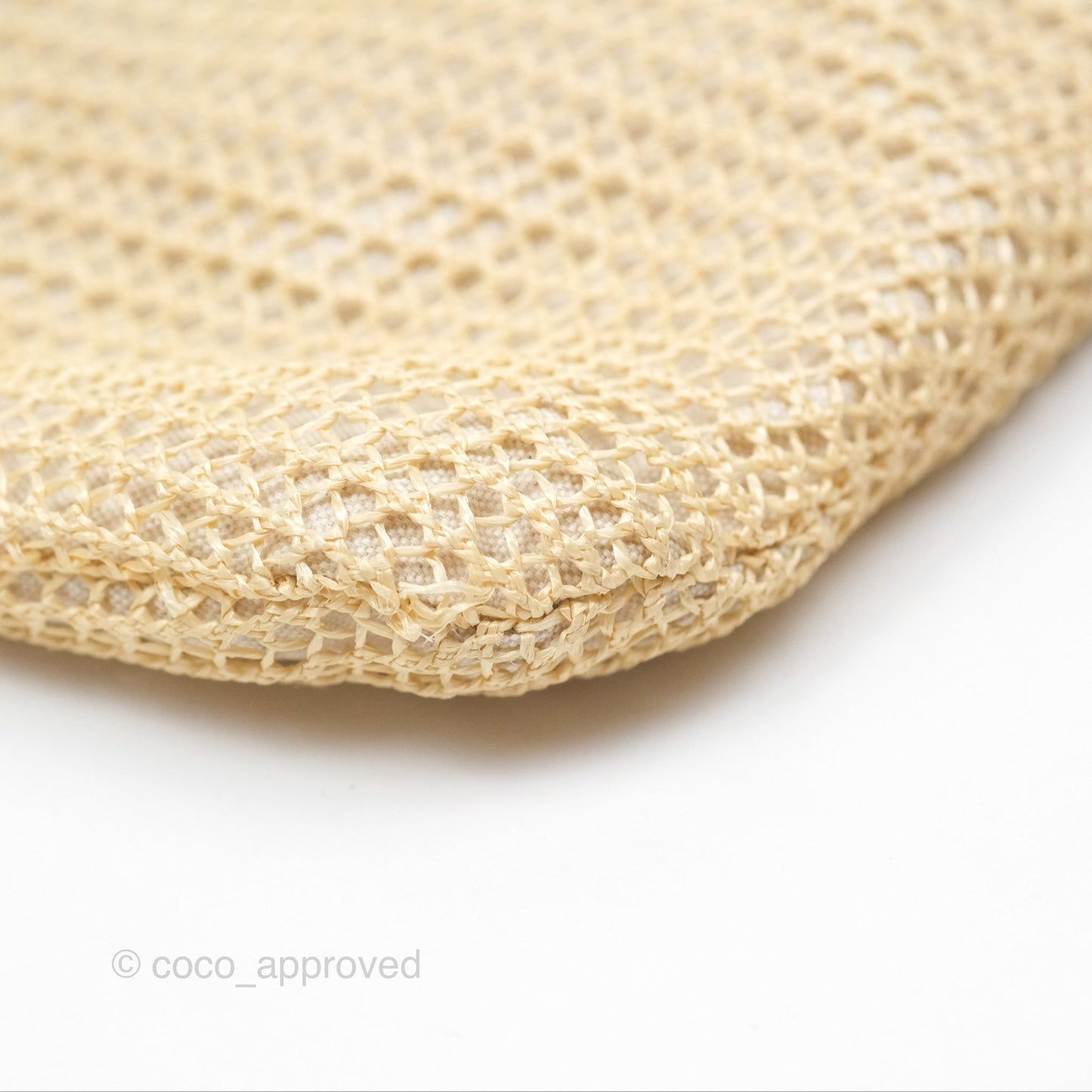 Miu Miu Woven Fabric Tote Bag Natural