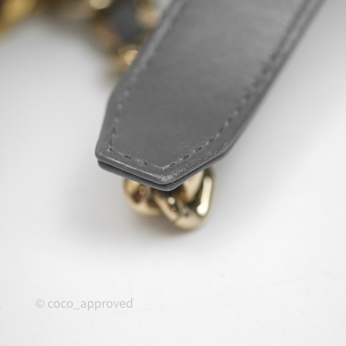 Chanel 19 Wallet on Chain WOC Grey Lambskin Mixed Hardware