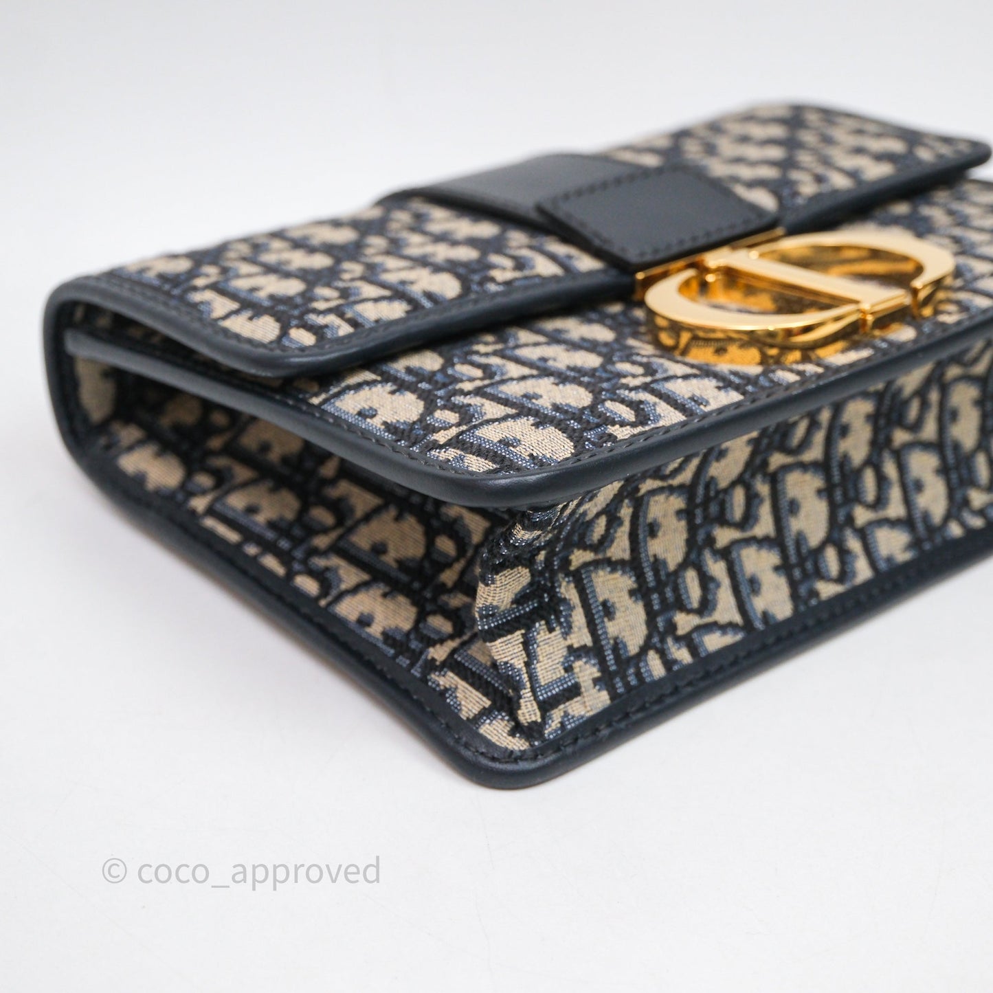 Christian Dior 30 Montaigne Bag Blue Dior Oblique Jacquard Dior