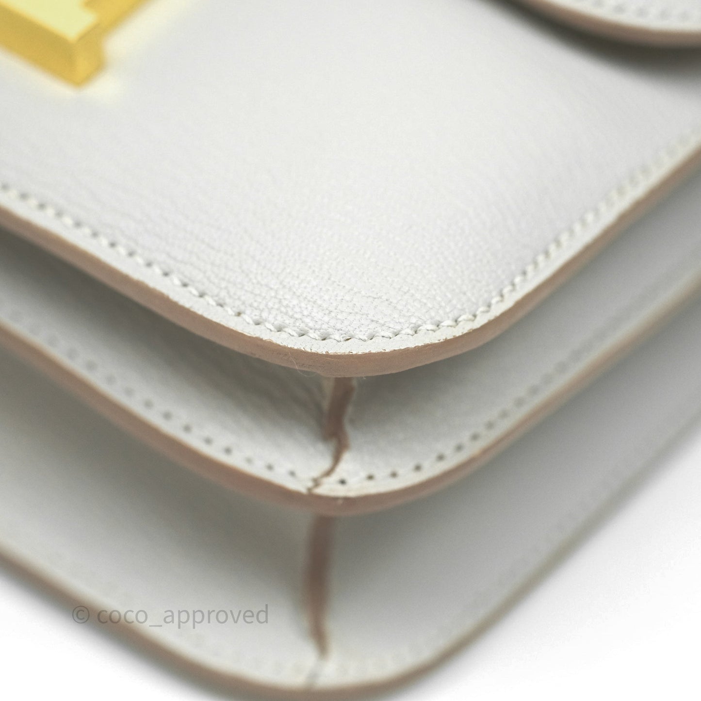 Hermès Constance Mini 18cm Mirror Gris Perle 80 Chevre Mysore Gold Hardware