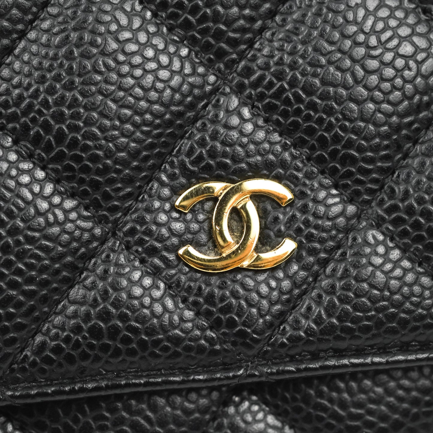 Chanel Quilted Classic WOC Black Caviar Gold Hardware