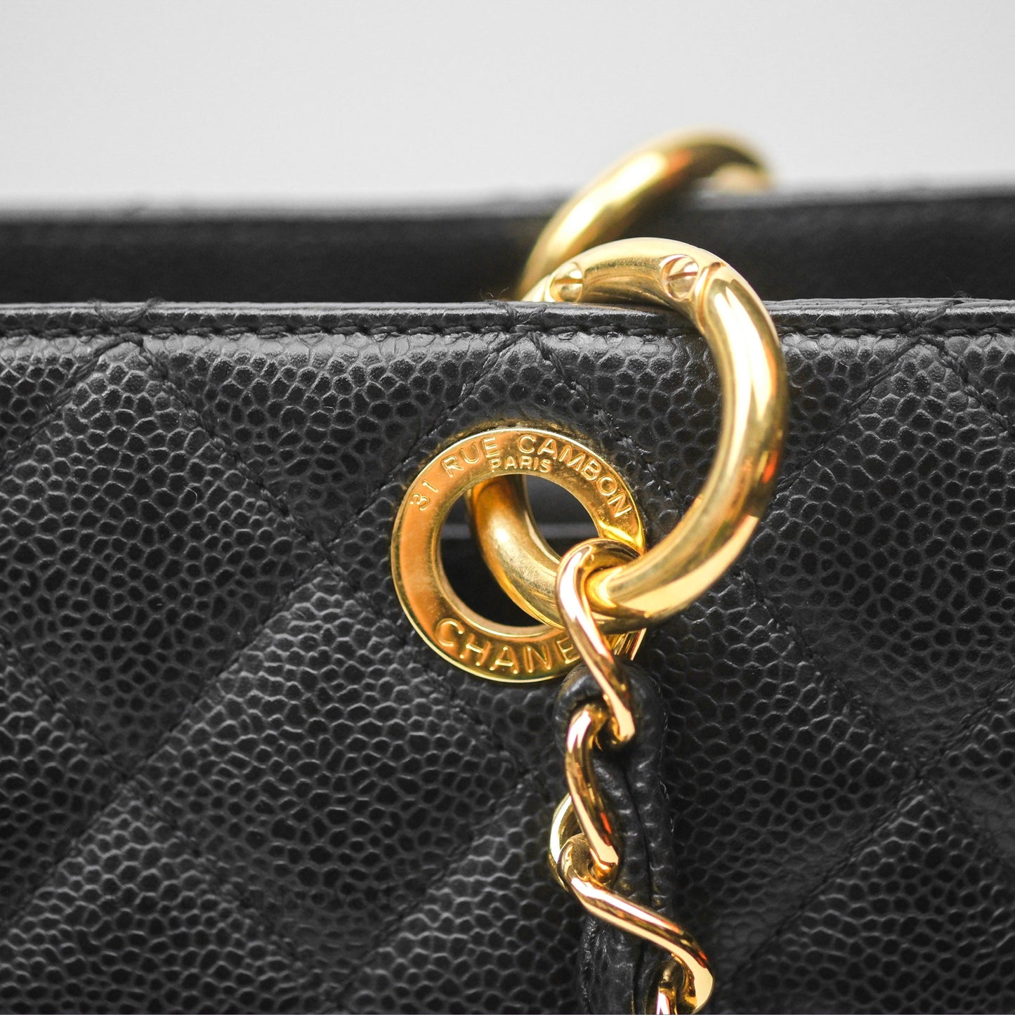 Chanel GST Black Caviar Gold Hardware