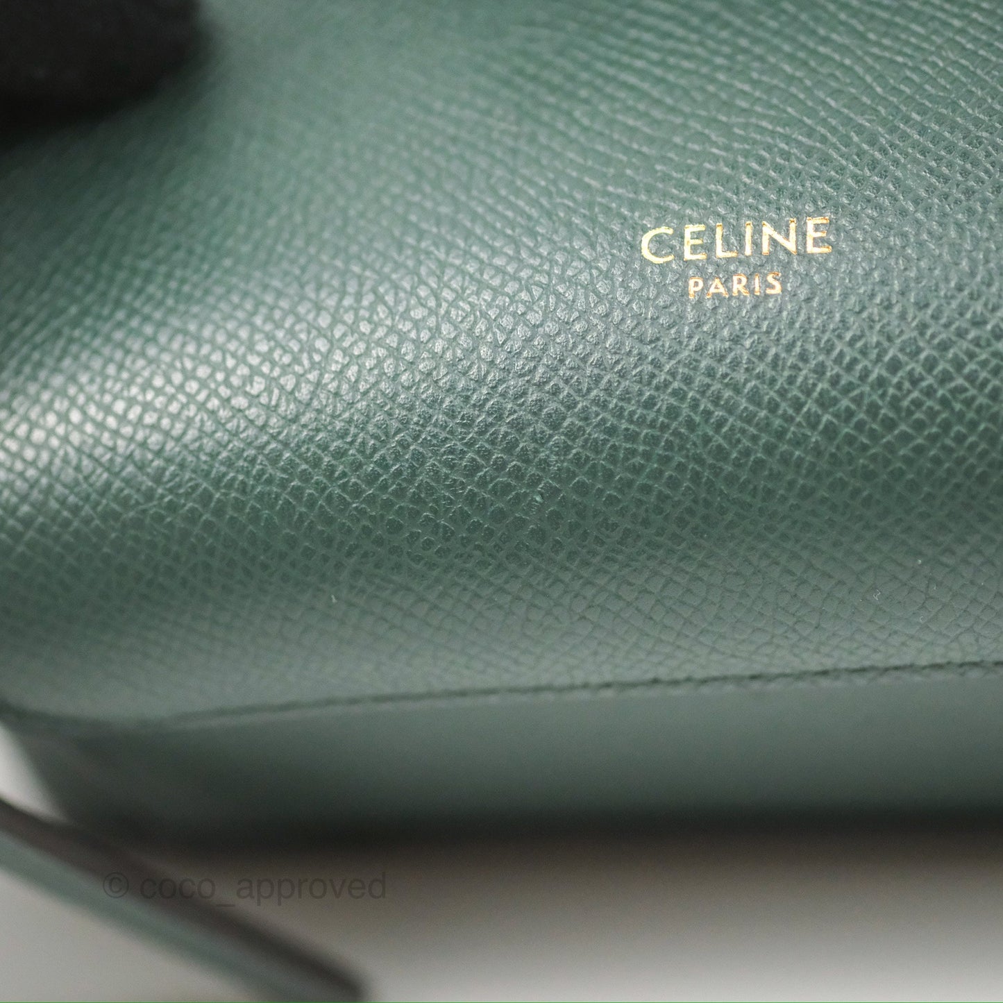 Celine Pico Belt Bag Amazone Green Grained Calfskin Gold Hardware