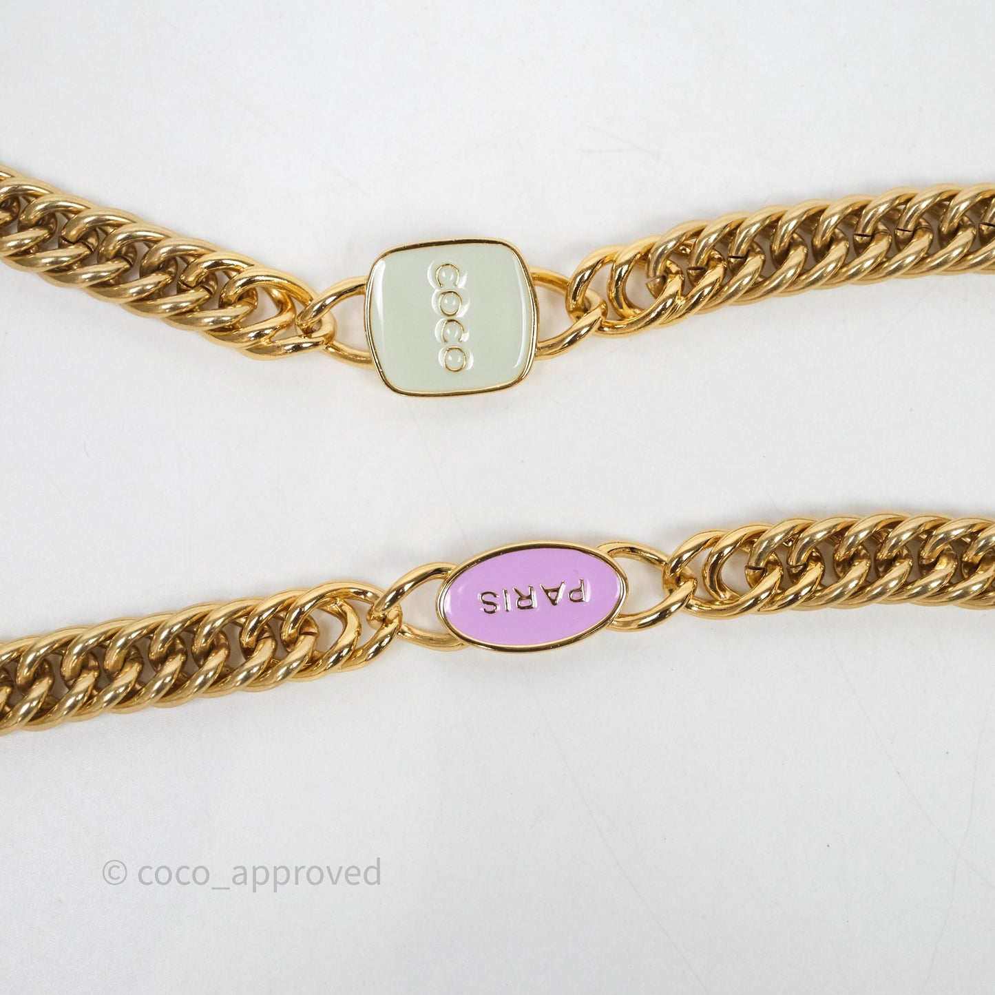 Chanel Coco Chain Vanity Blue Lambskin Gold Hardware