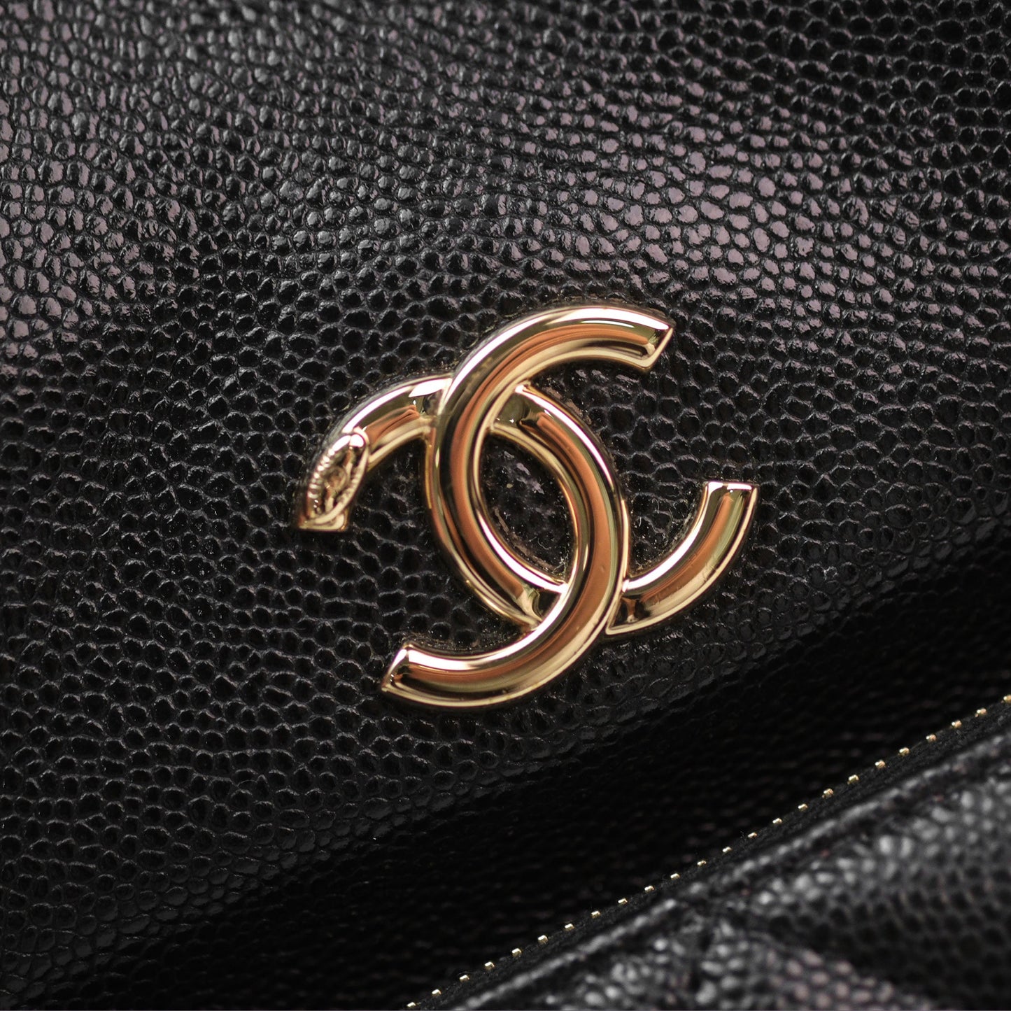 Chanel Business Affinity Drawstring Bucket Bag Black Caviar Gold Hardware