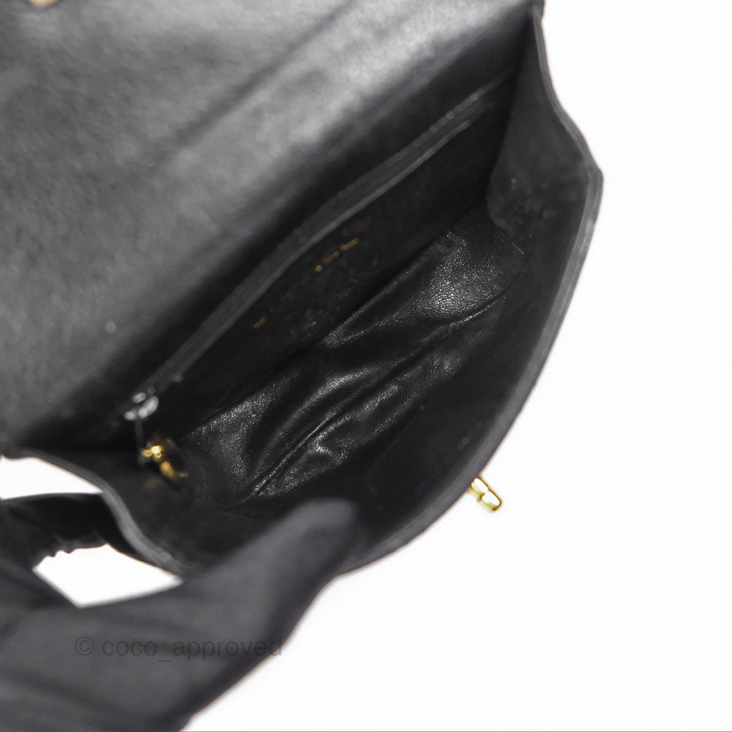 Chanel Vintage Belt Bag Black Caviar 24K Gold Hardware