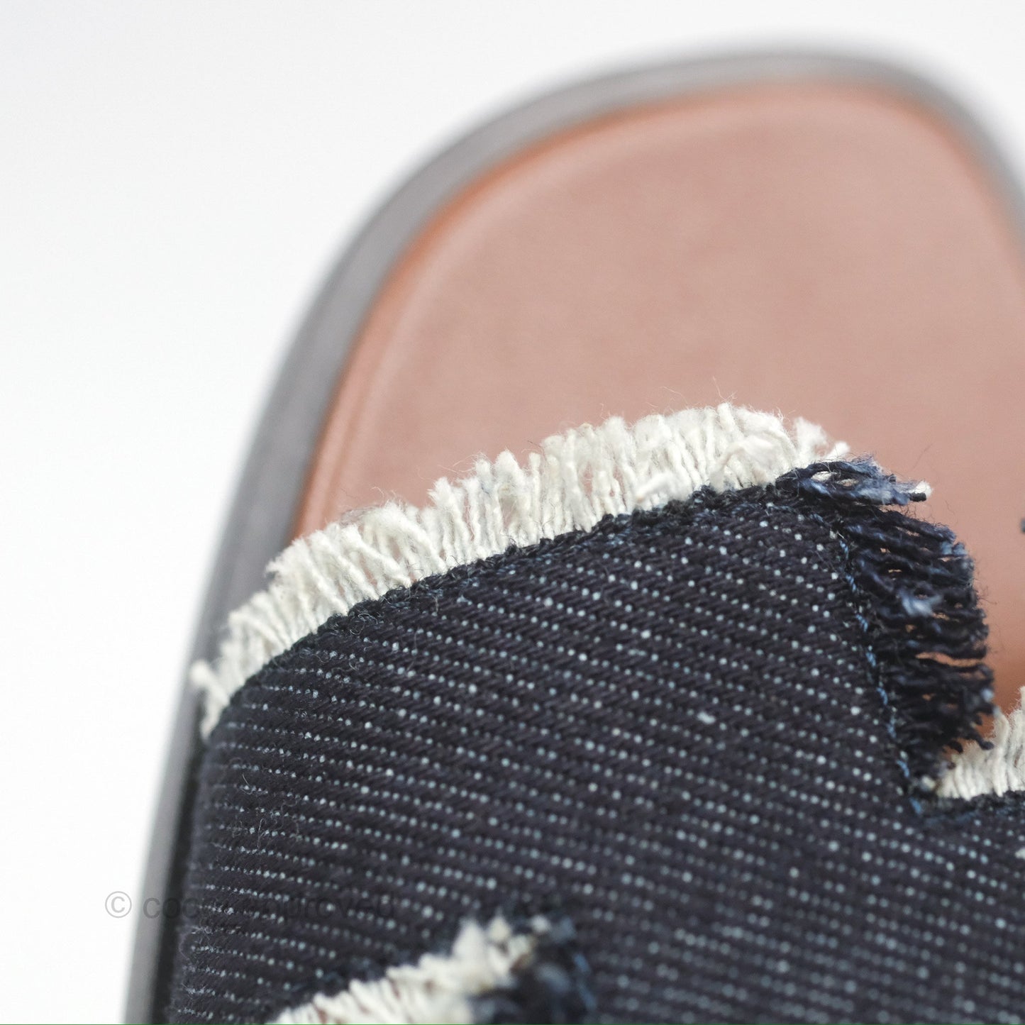 Hermès Oran Sandals in Black Denim Size 37
