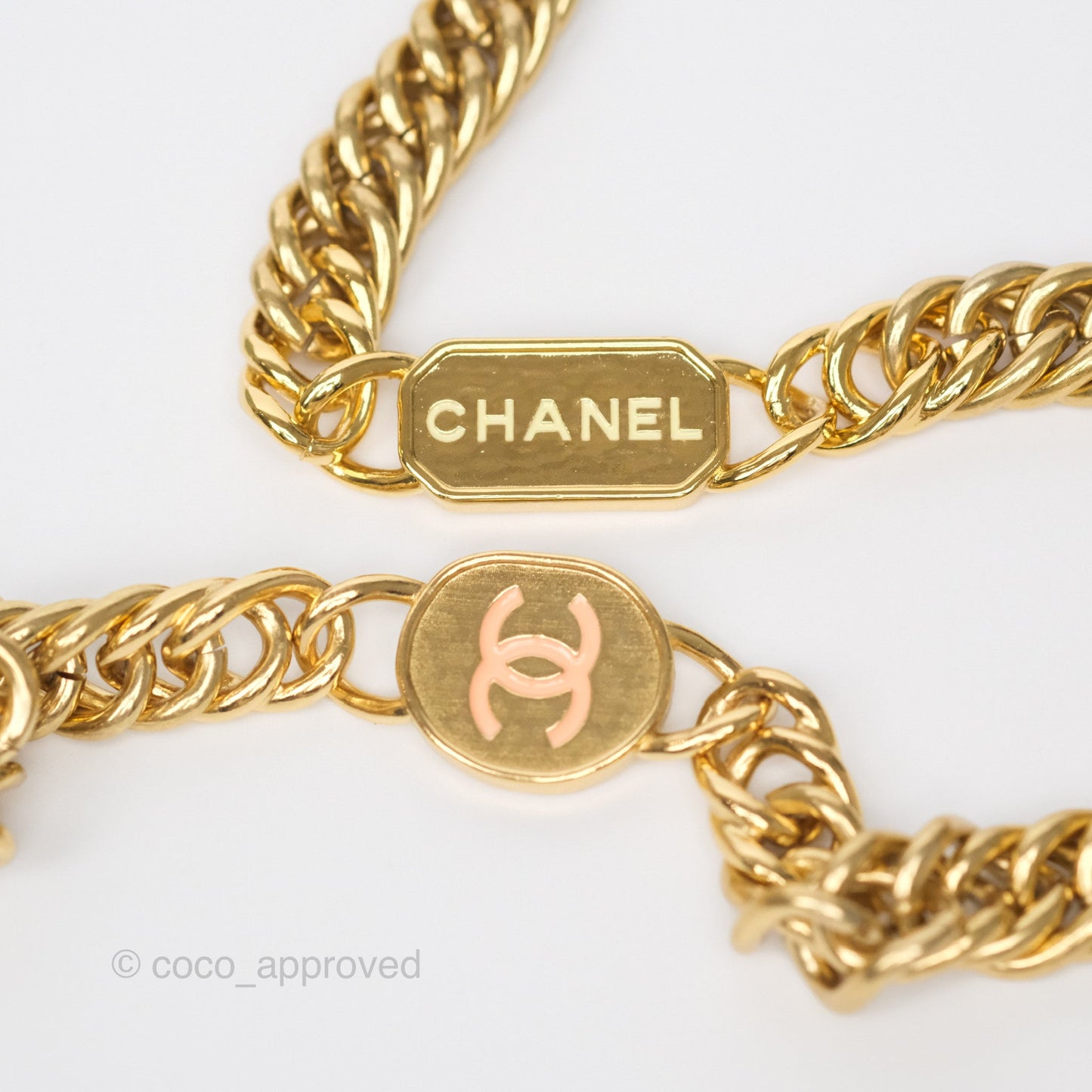Chanel Quilted Vanity Rectangular with Chain Grey Blue Lambskin Gold Hardware