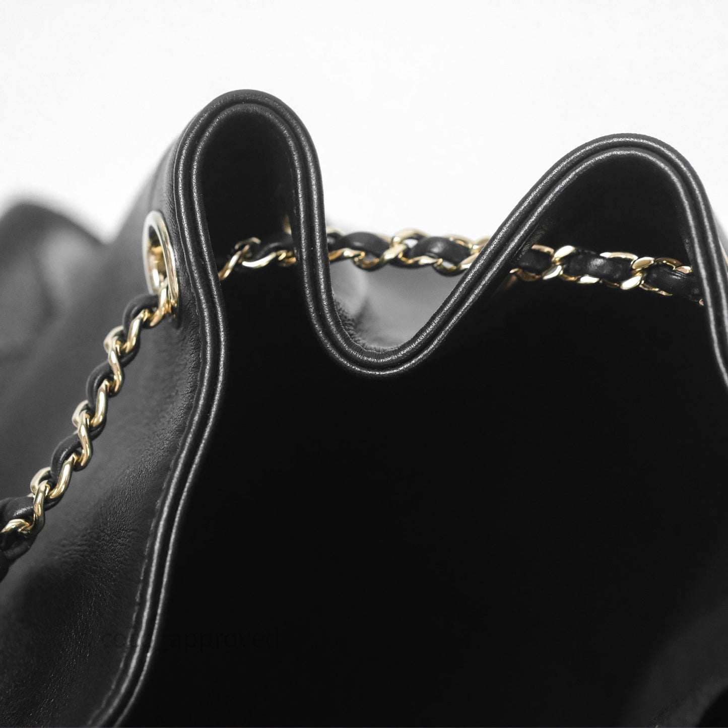 Chanel Quilted Large Duma Drawstring Backpack Black Calfskin