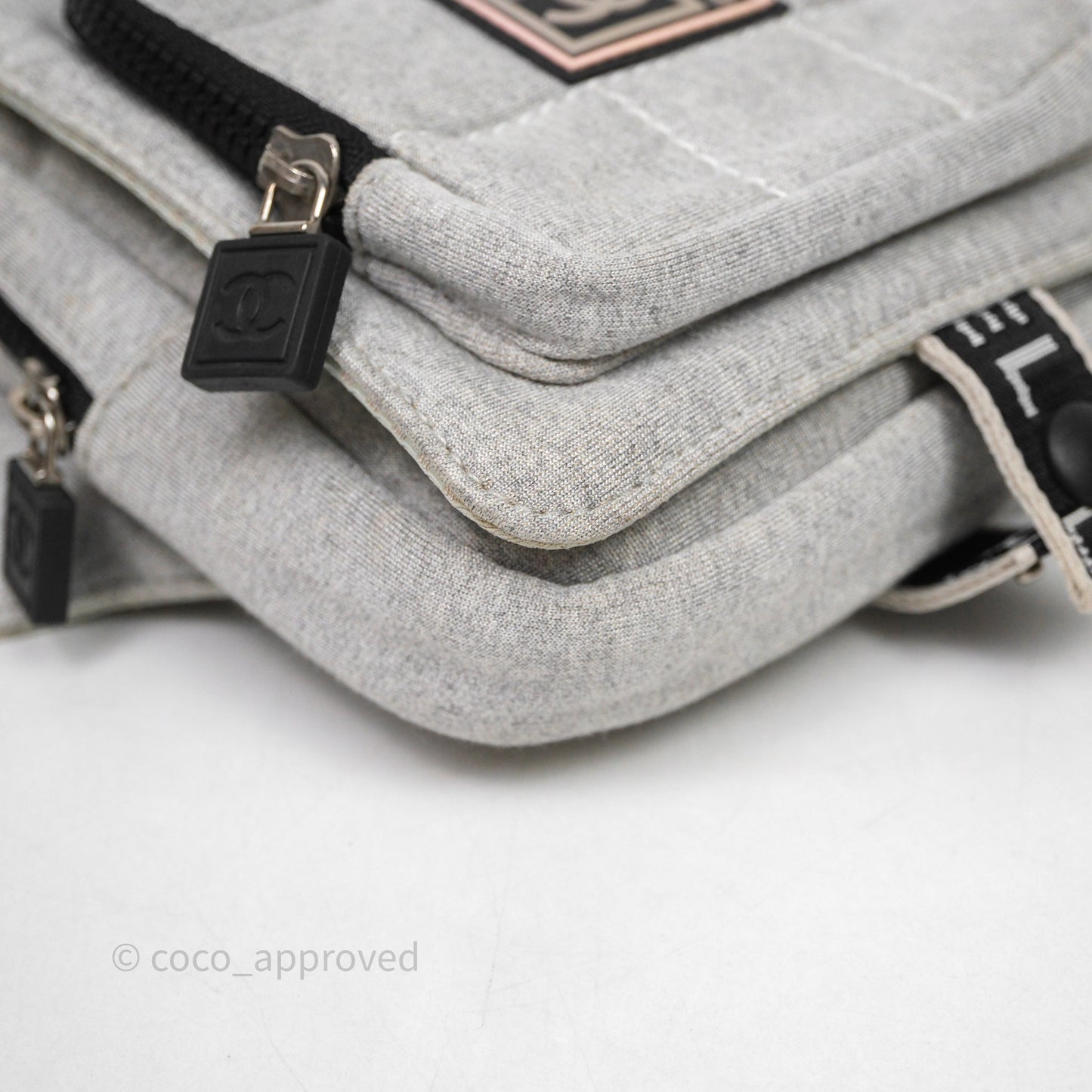 Chanel CC Logo Sport Waist Bag Grey