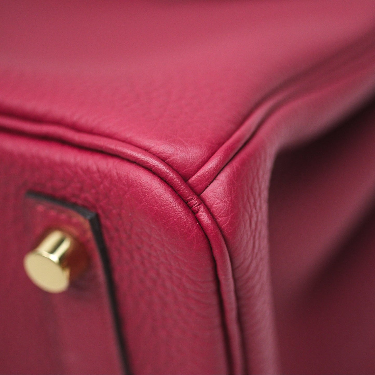 Hermès Birkin 25 Retourne Rouge Grenat K1 Togo Gold Hardware