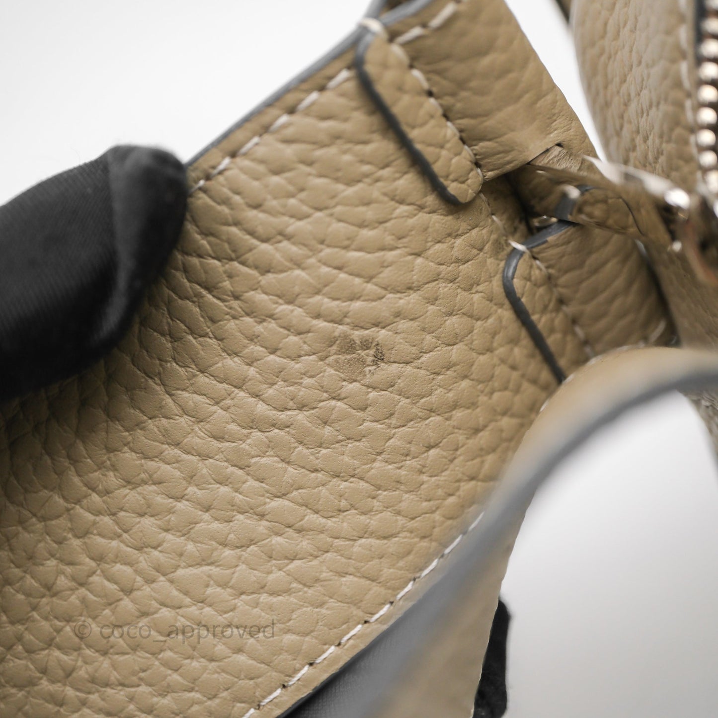 Delvaux Cool Box Nano Ivory Taurillon Soft Grained Calfskin Palladium Hardware