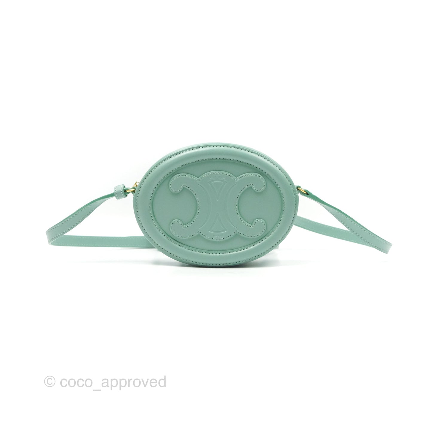 Celine Oval Bag Cuir Triomphe Ice Mint Calfskin