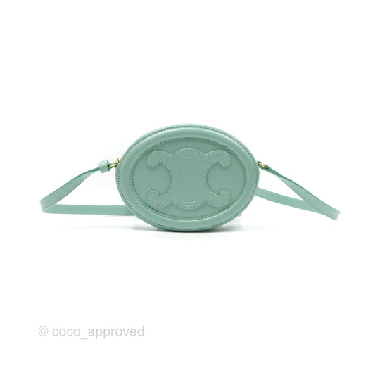 Celine Oval Bag Cuir Triomphe Ice Mint Calfskin