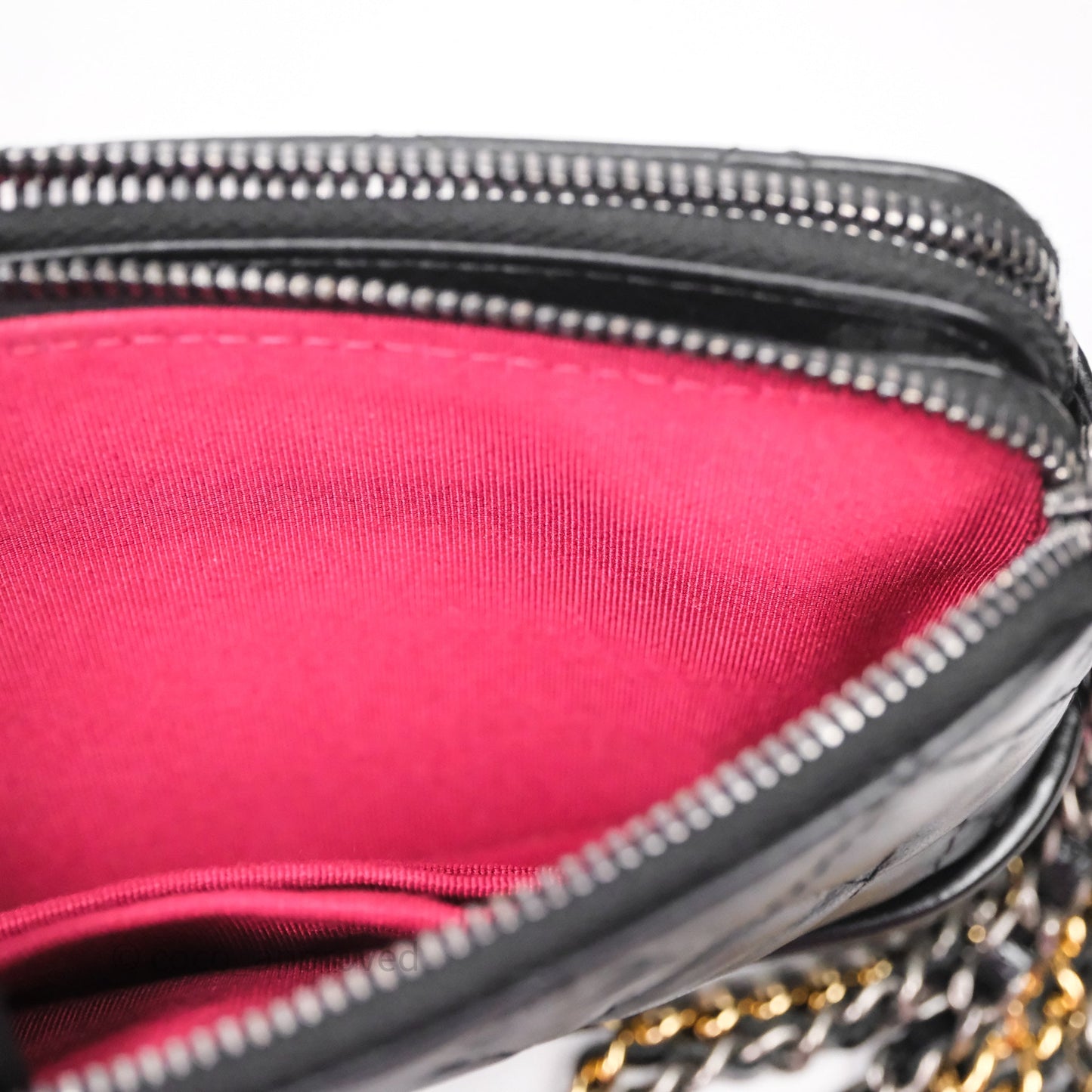 Chanel Gabrielle Clutch With Chain Aged Calfskin Black Mixed Hardware