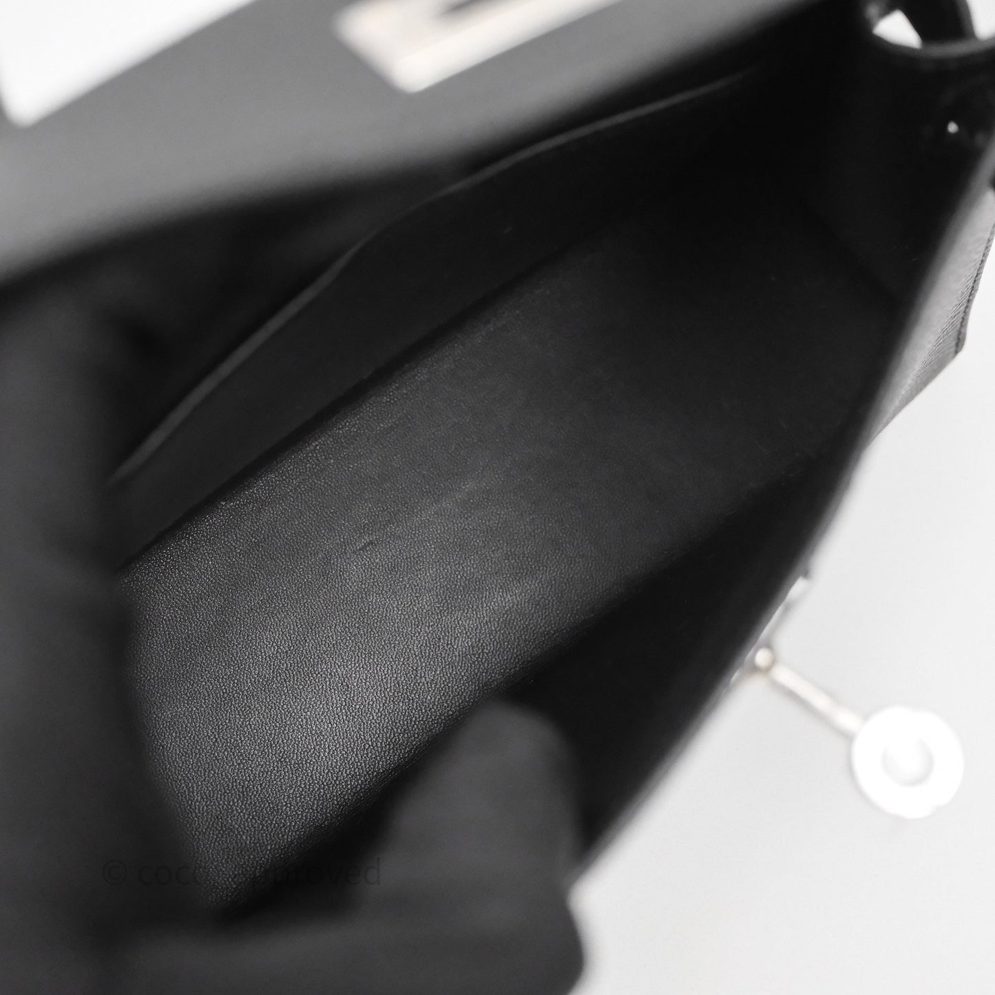 Hermès Mini Kelly Black Noir 89 Epsom Palladium Hardware