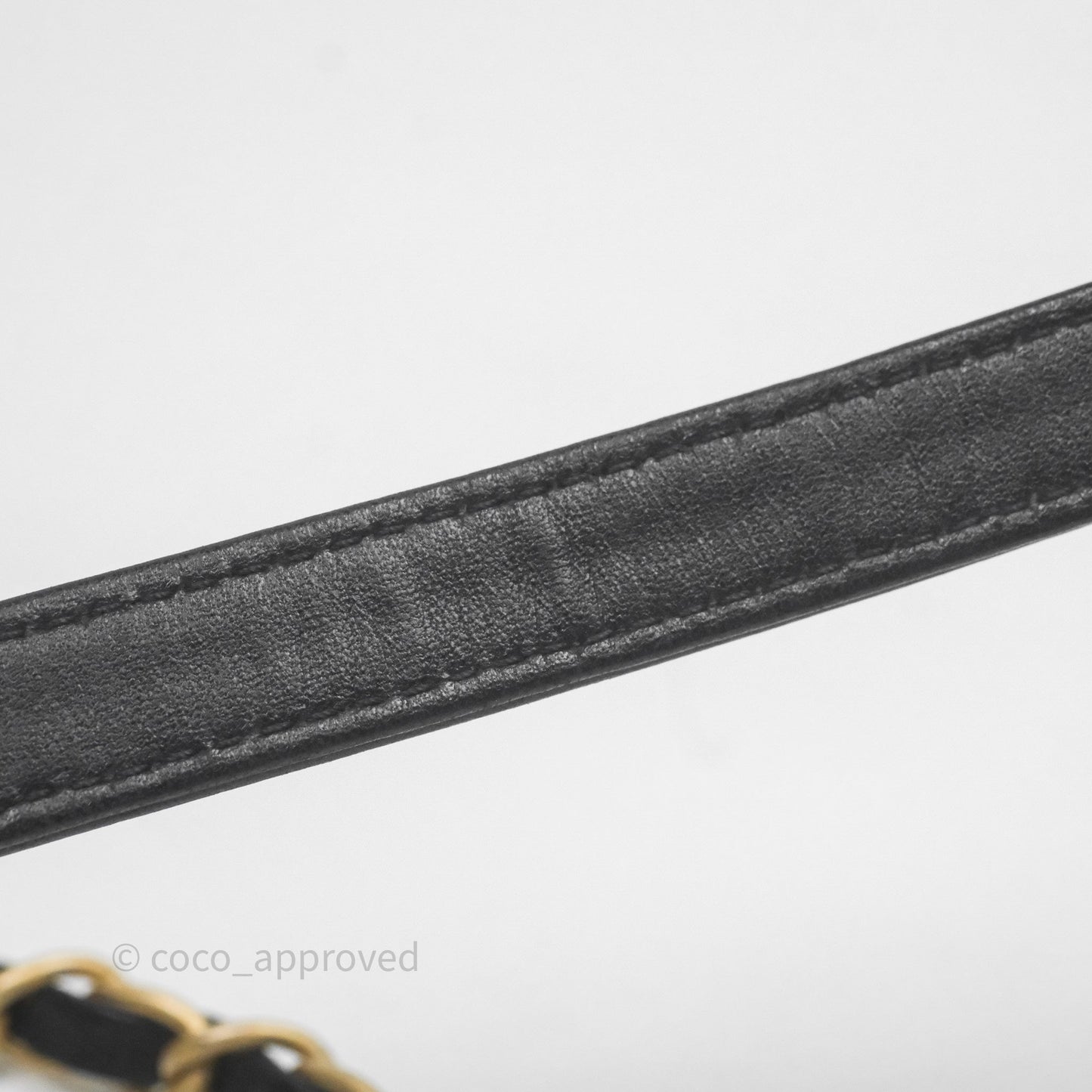 Chanel Medium CC Filigree Vanity Case Quilted Beige Black Caviar