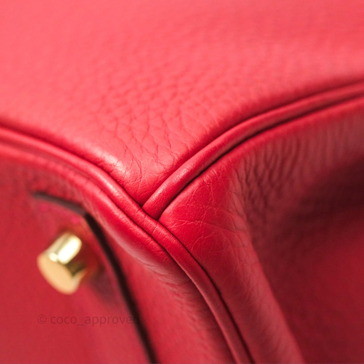 Hermès Birkin 30 Retourne Geranium D5 Togo Gold Hardware