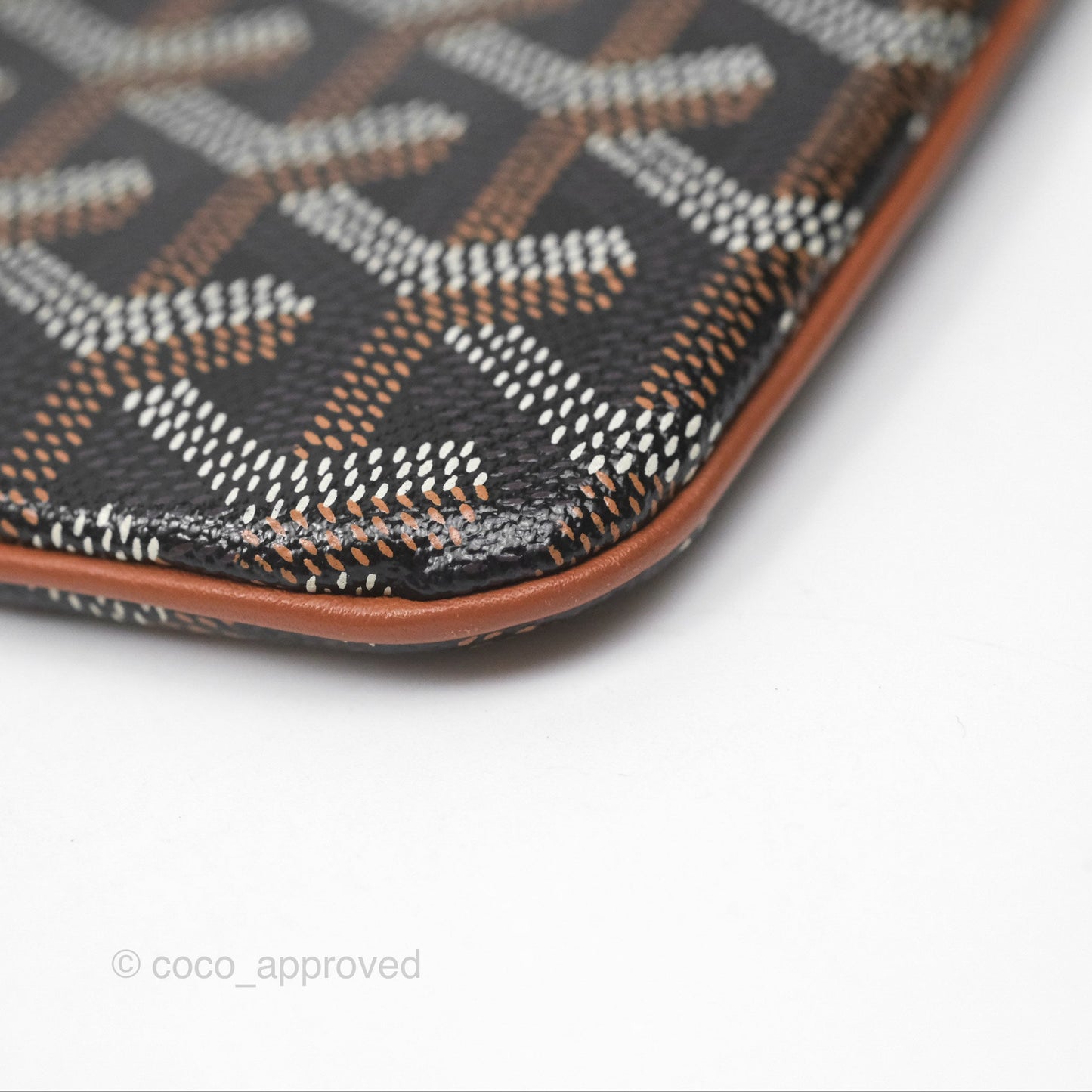 Goyard Sénat MM Pouch Black/ Tan
