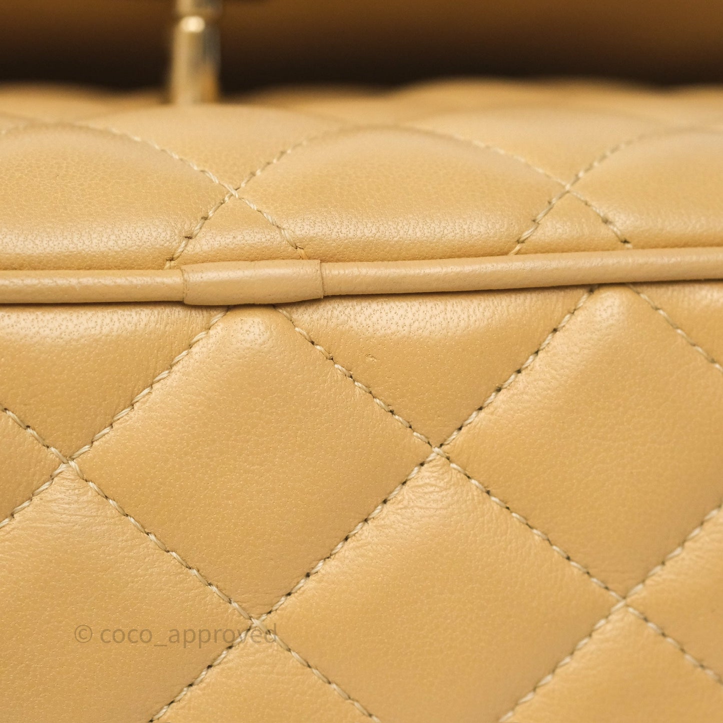 Chanel Coco Vintage Camera Case Beige Calfskin Gold Hardware