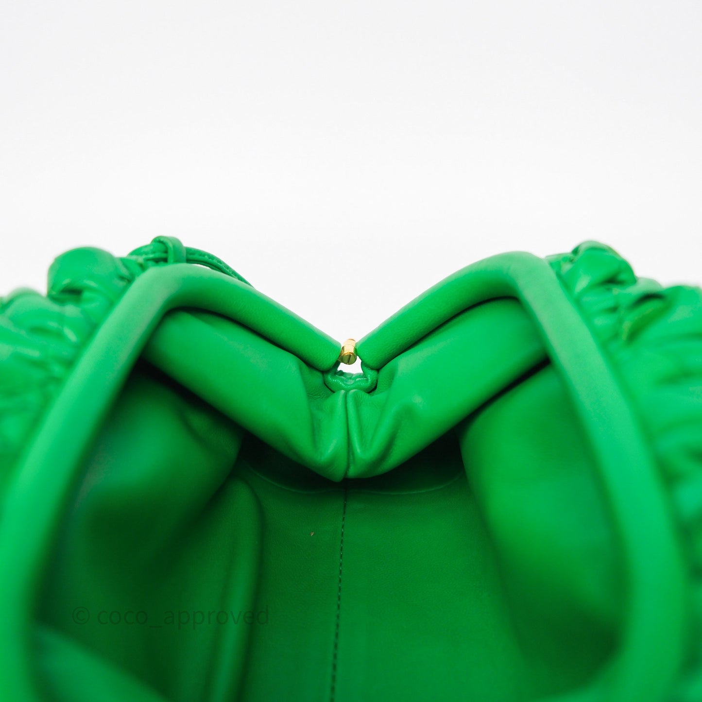 Bottega Veneta Mini Pouch Green Intrecciato Lambskin